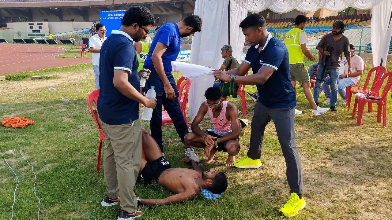 8 athletes fail to finish race as heat, humidity hit hard at national competion
