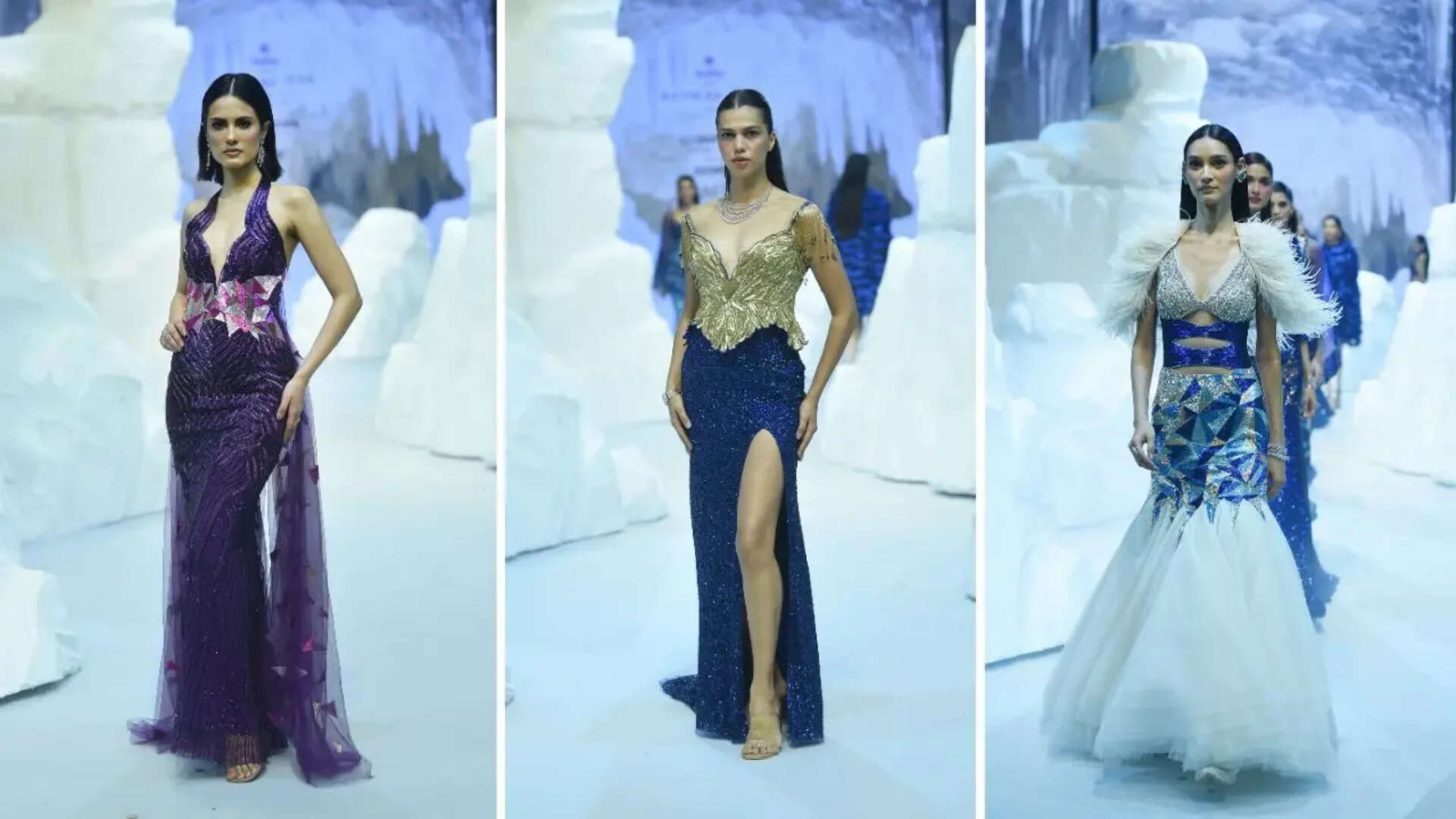Blending textures, Bhawna Rao's collection included broken glass pieces, fringes and metallics Blending textures, Bhawna Rao's collection included broken glass pieces, fringes and metallics