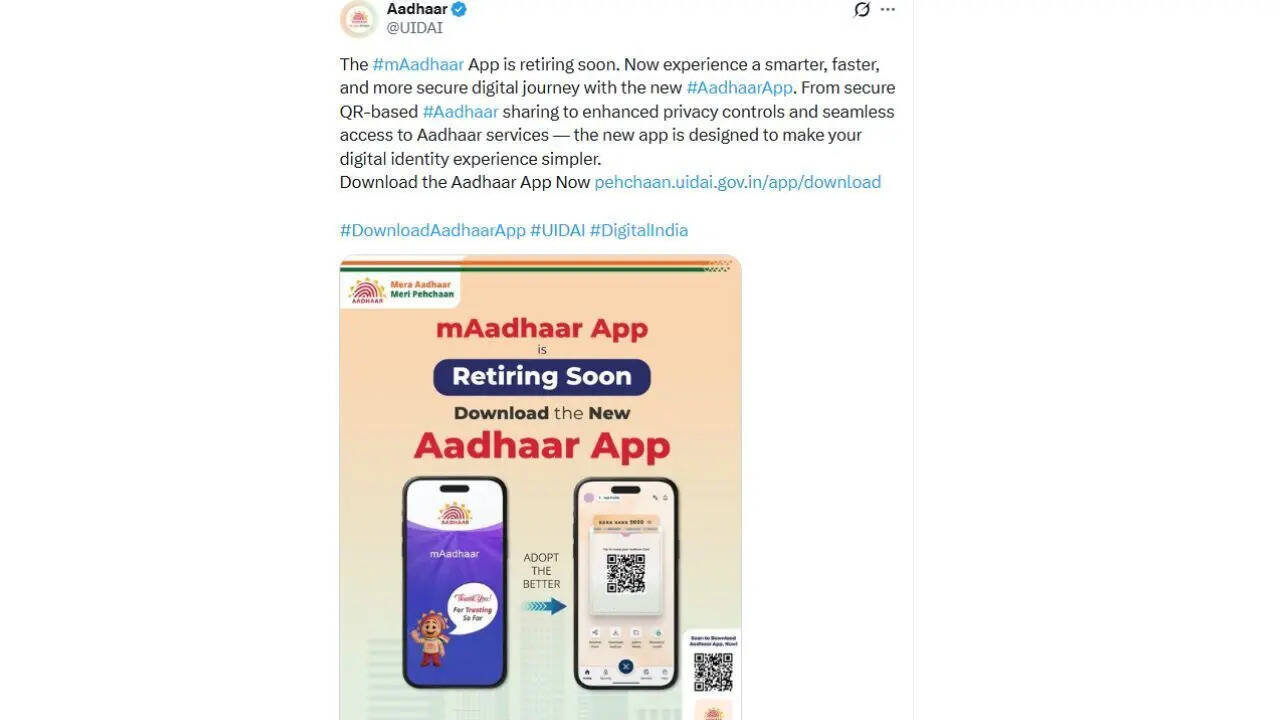 mAadhaar is retiring soon