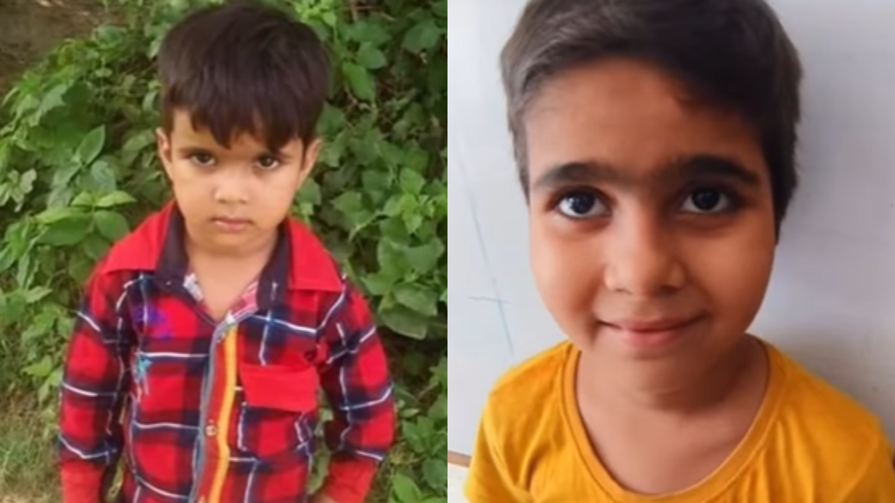 Left: 4 year old Shivam | Right: 8 year old Shivam