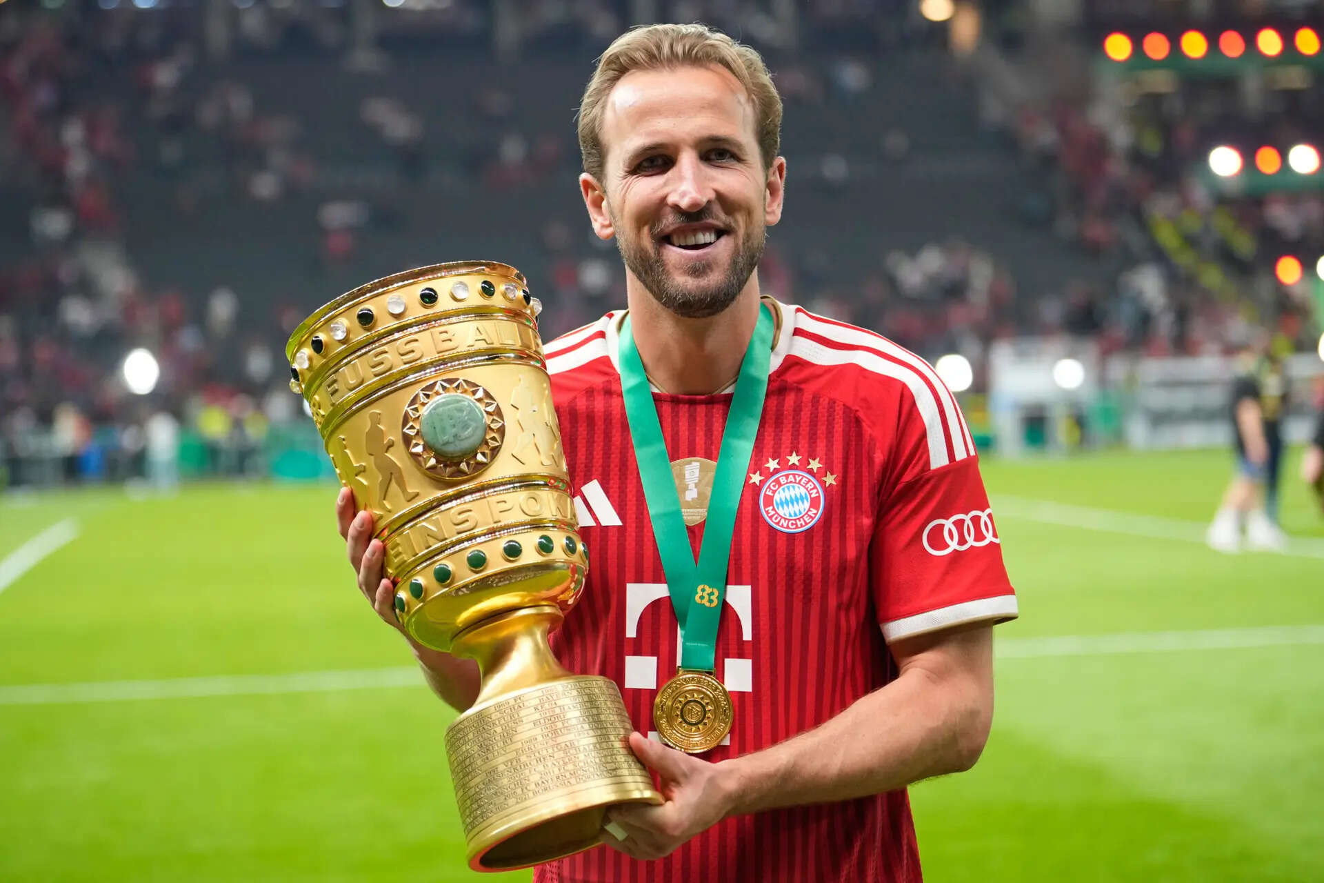 Kane's hat-trick in DFB Pokal final powers Bayern to domestic double