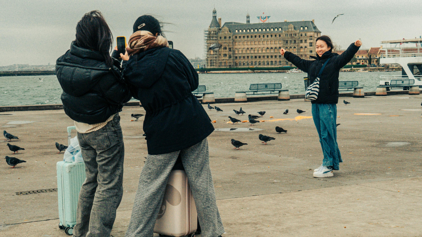 Tourists taking pictures