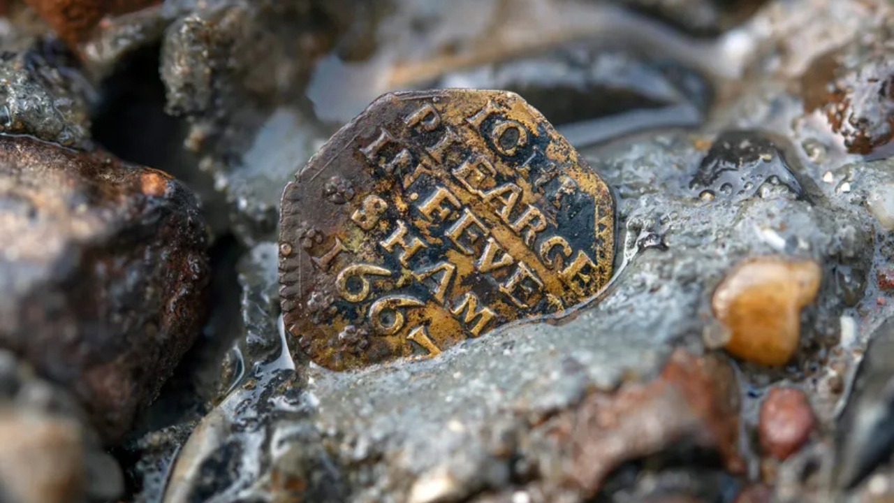A centuries-old artefact uncovered from the muddy banks of the River Thames during a modern mudlarking search.
