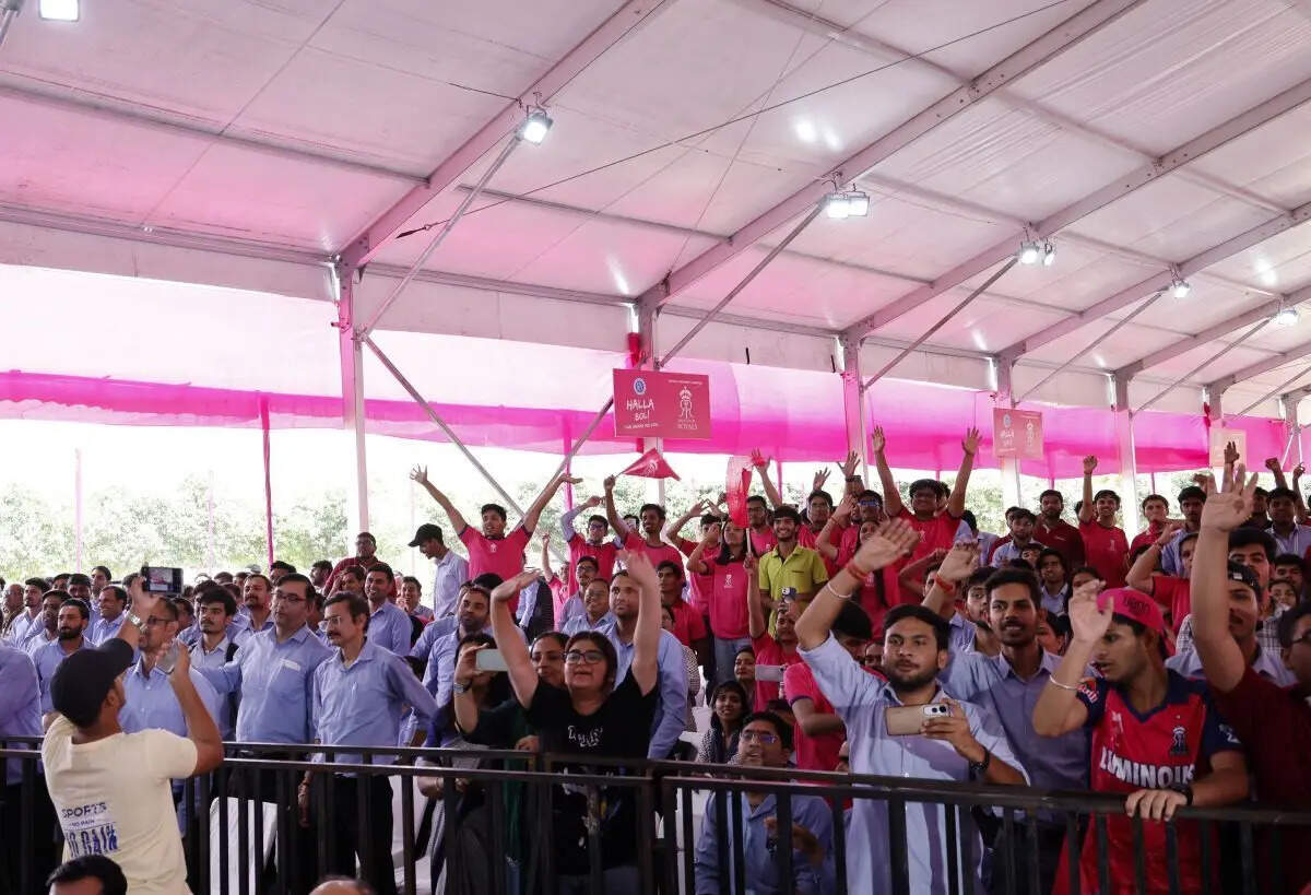 Students at the Poornima University enjoyed meeting their favourite players