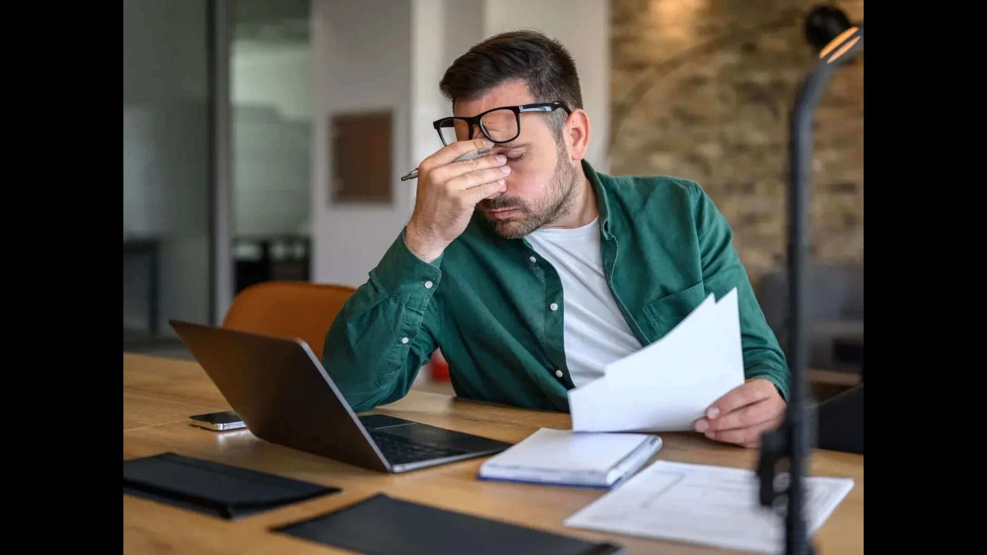 Stressed man