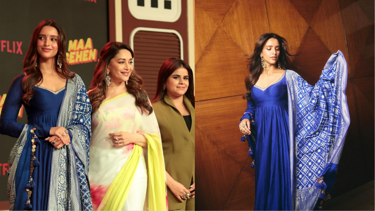 Triptii Just Revived Maharani-Core in a Blue Anarkali