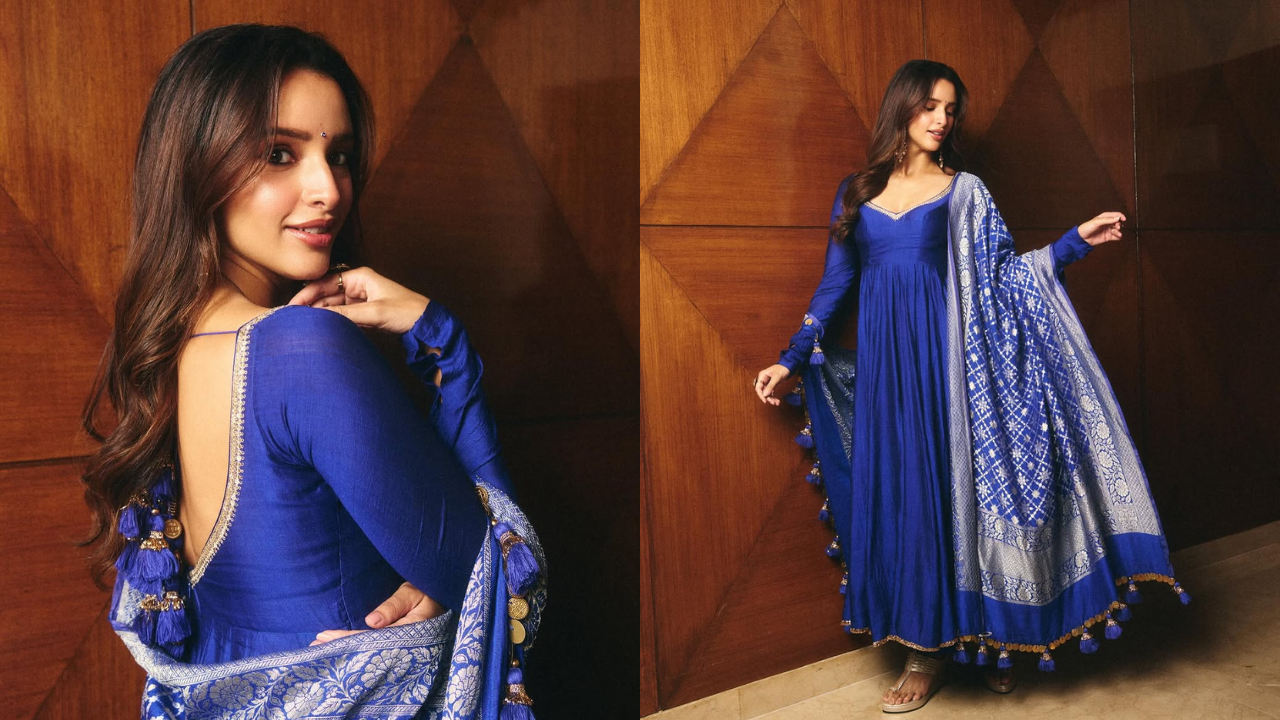 Triptii's Blue Anarkali Is Giving Rich Mughal Energy