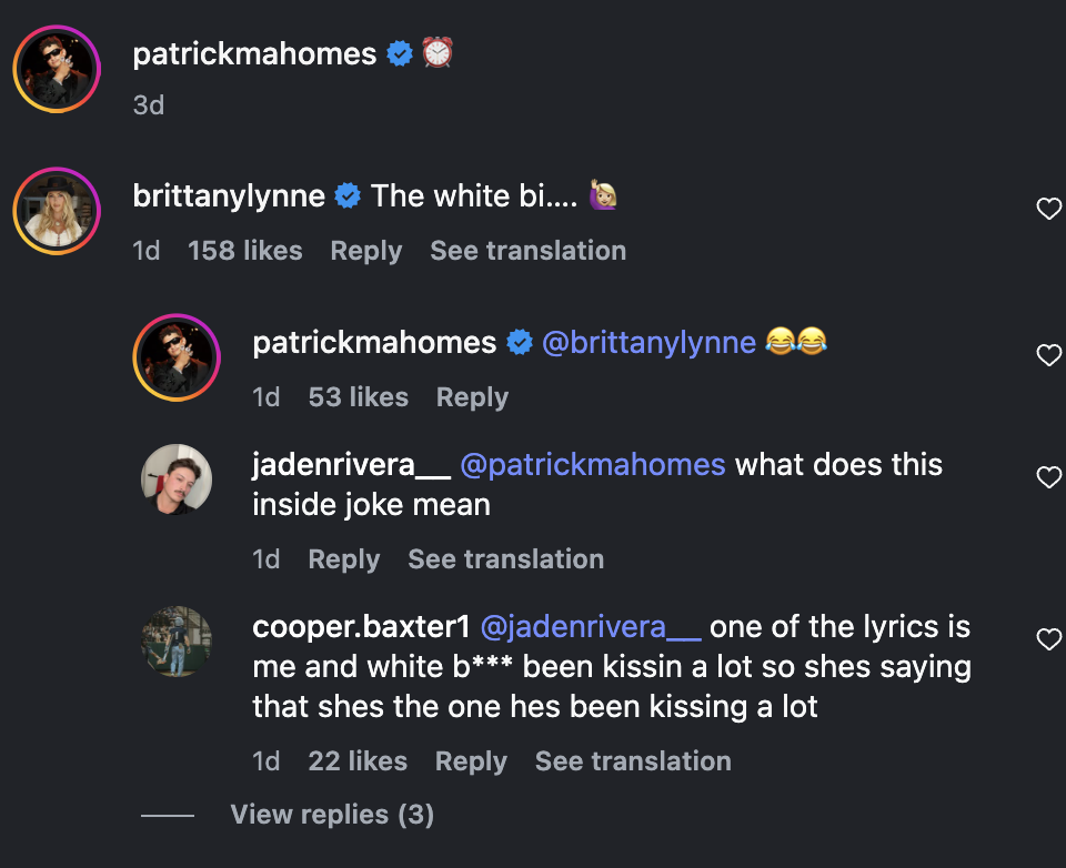 Brittany Mahomes claimed a Drake lyric about kissing in her husband's comment section and it's the funniest thing on the internet