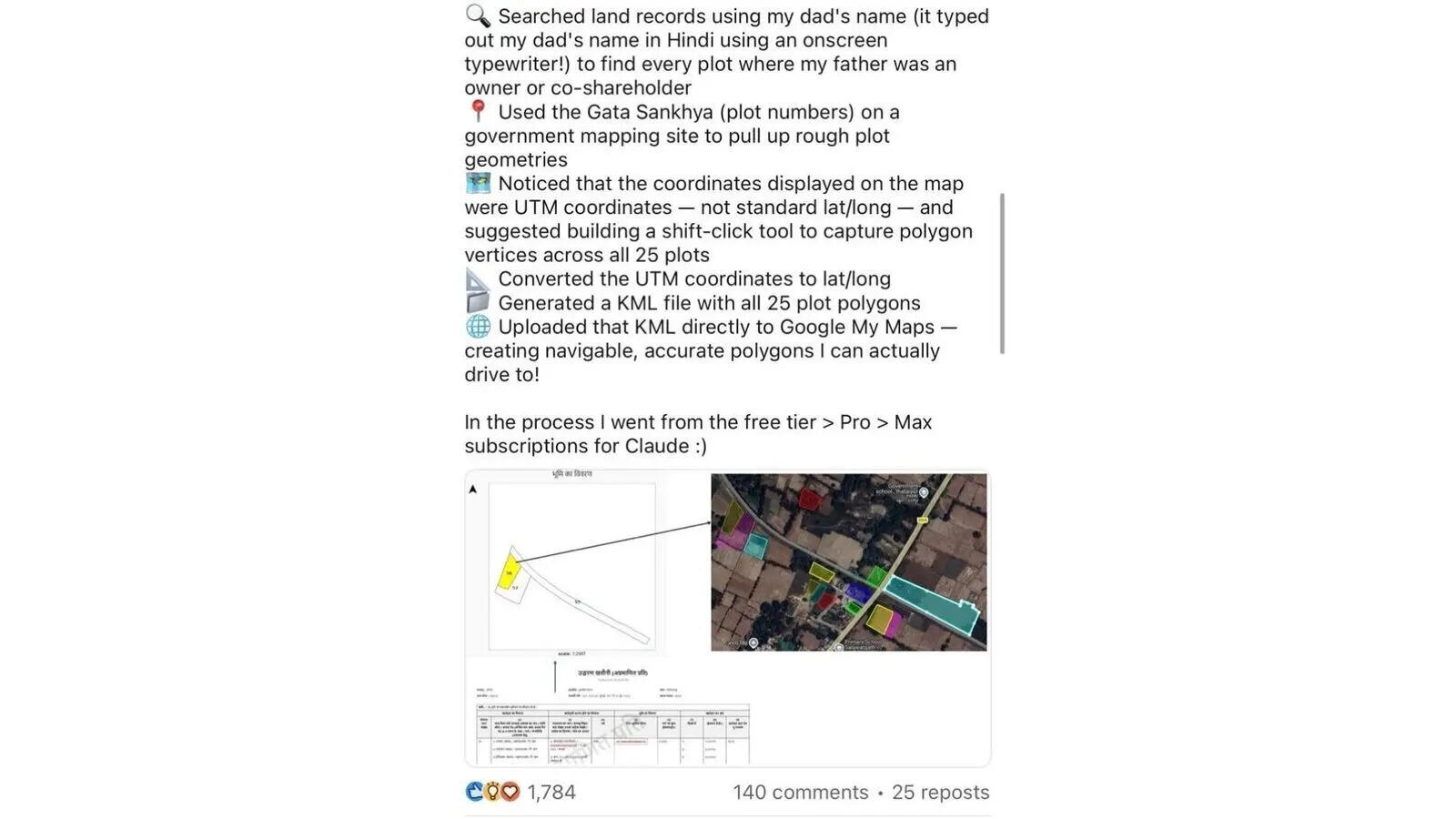 Man uses Claude AI to find ancestral land in UP, internet says ‘this changes everything’