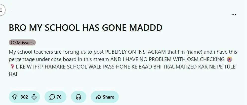 Reddit post
