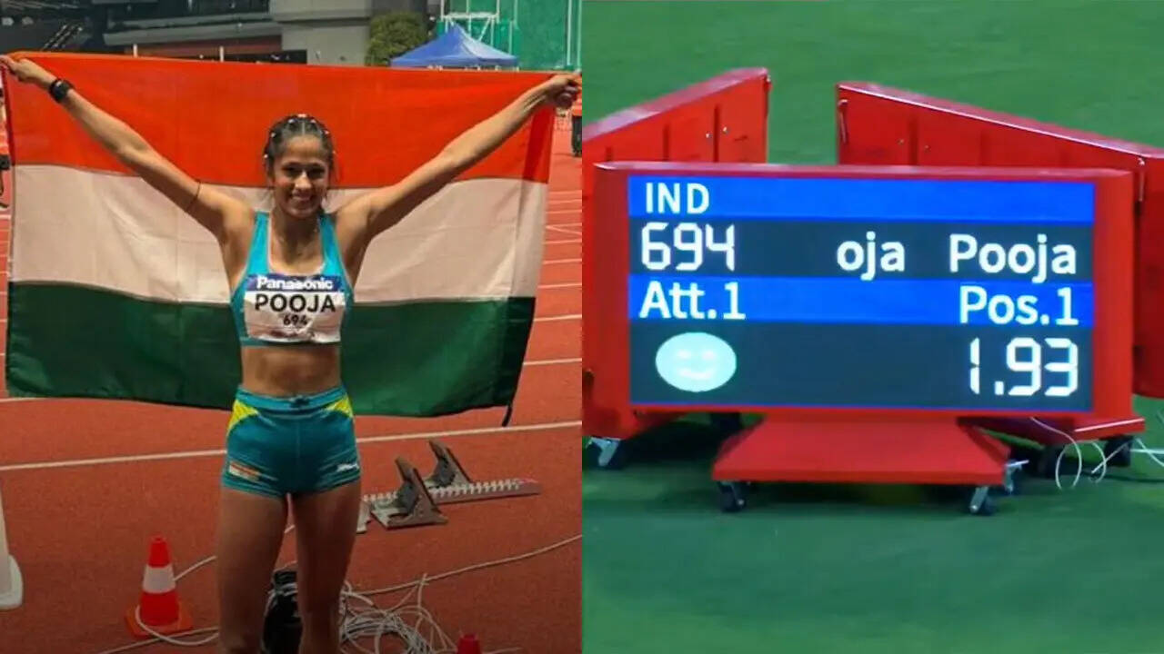 Pooja Singh breaks 14-yr-old NR, wins historic Asian U20 high jump gold — Watch