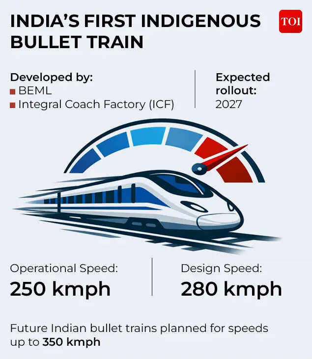 India's first indigenous bullet train
