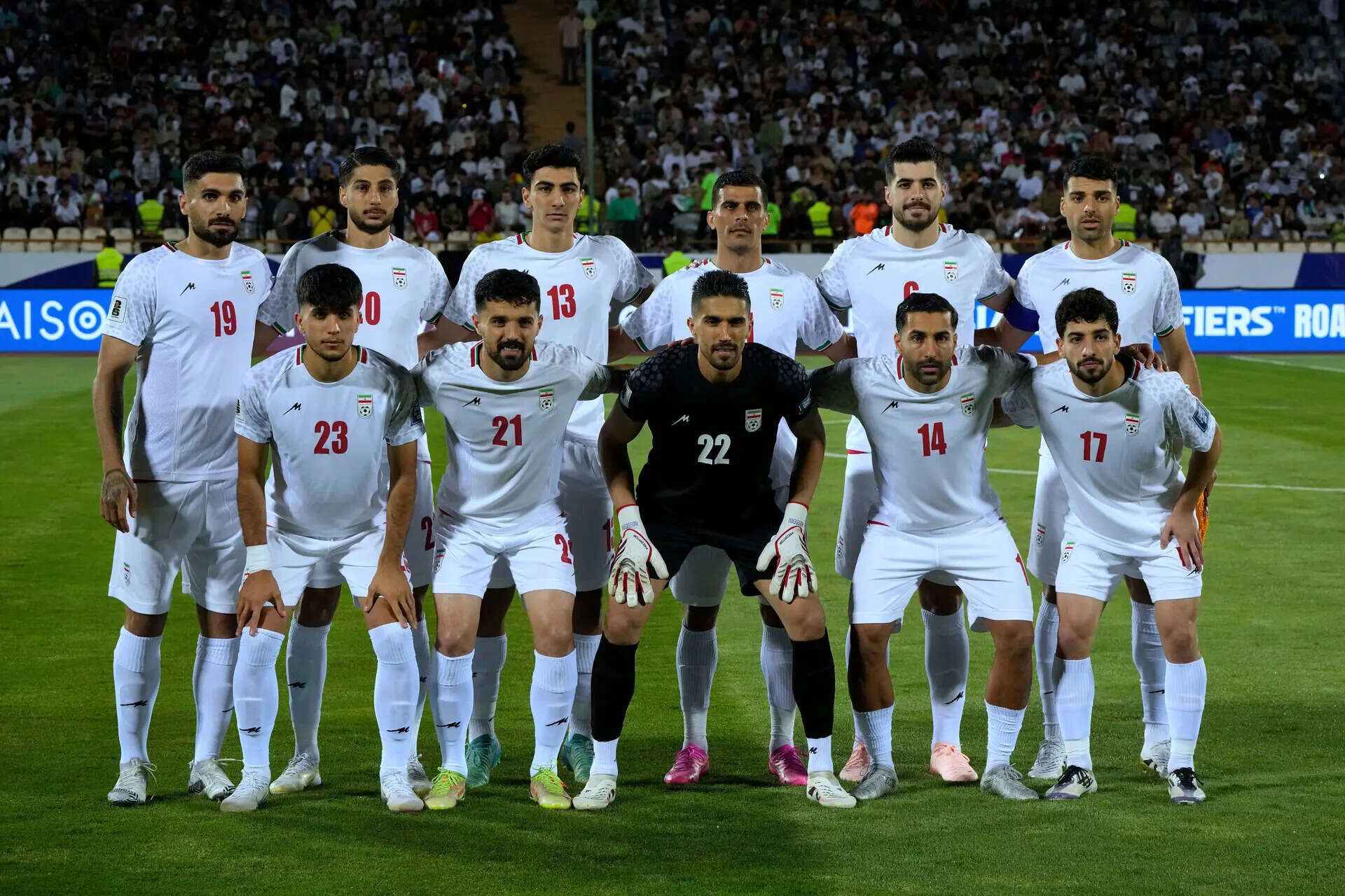 FILE - Irans's players pose for a team photo before an Asian group A qualifying soccer match against North Korea for the 2026 World Cup, June 10, 2025, at Azadi Stadium in Tehran, Iran. (AP Photo/Vahid Salemi, file) Asian Football Confederation says Iran is still set to play at the World Cup