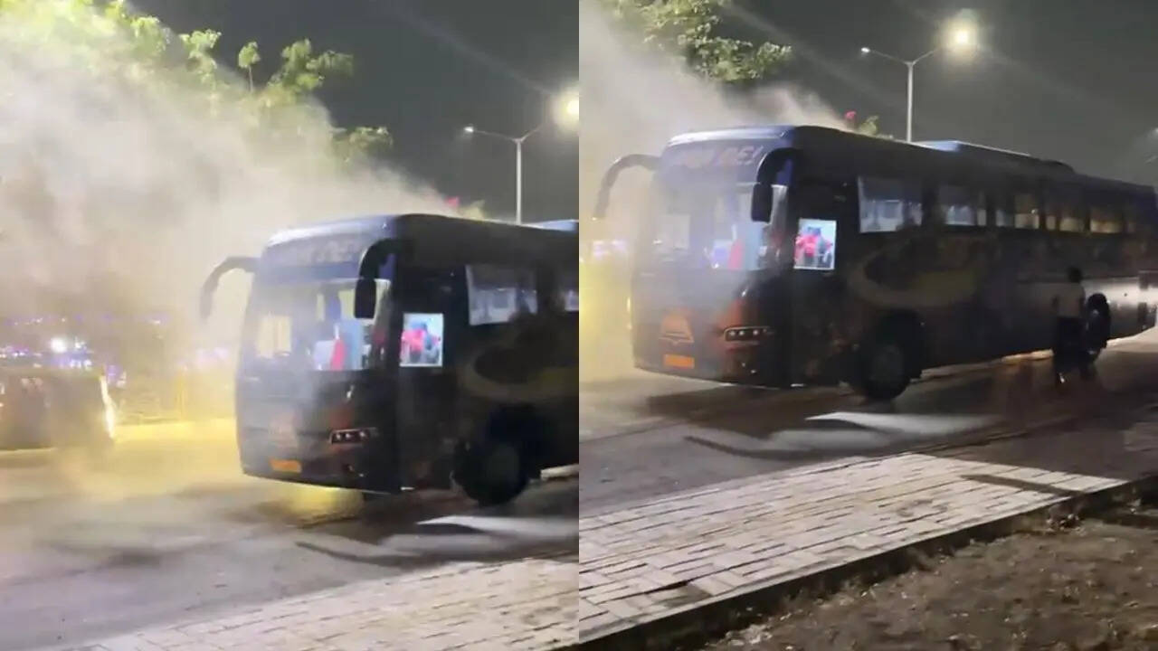 Gujarat Titans players evacuated after team bus suffers short circuit; all safe