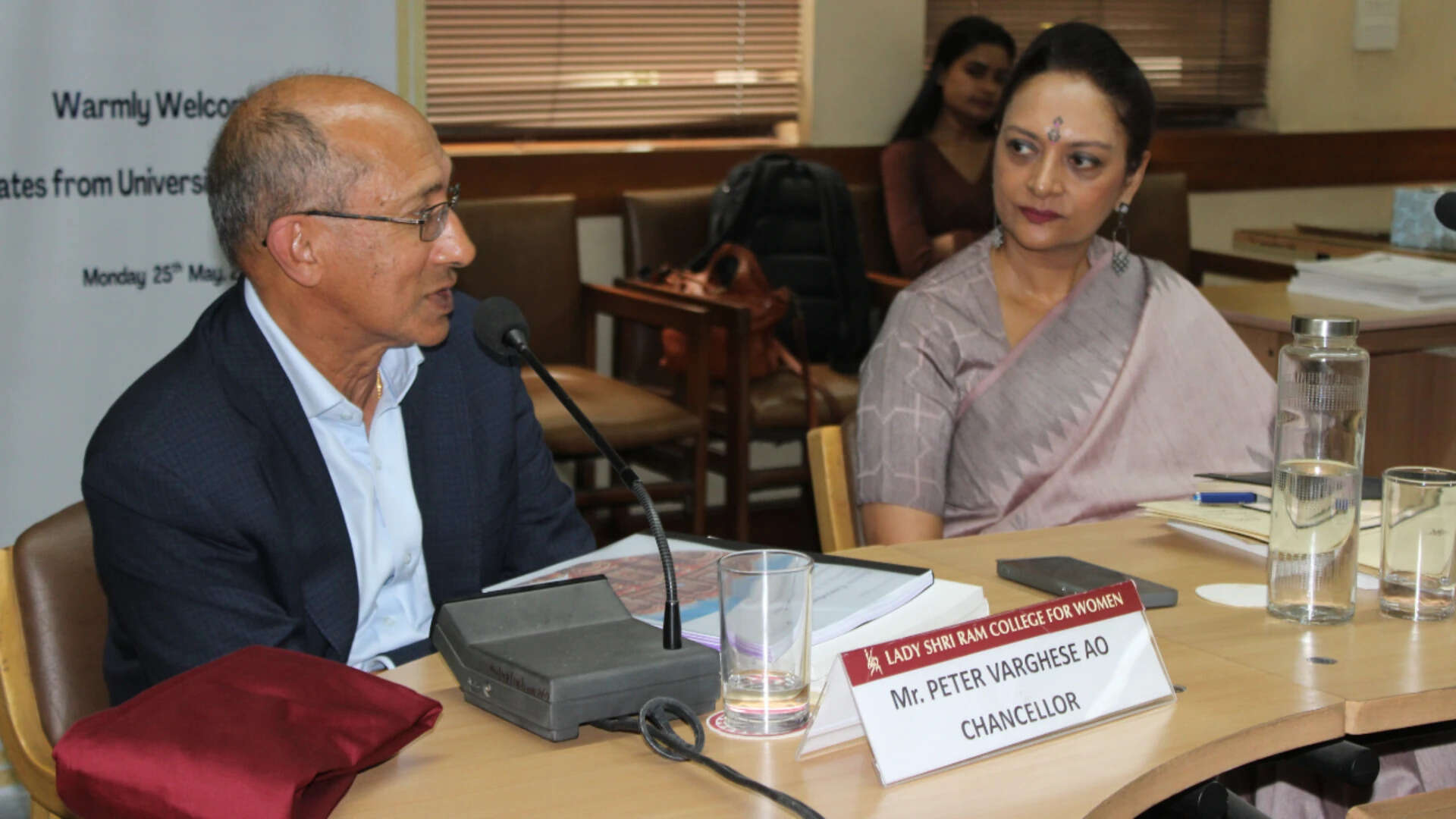 Peter Varghese AO, Chancellor, University of Queensland and Prof Kanika K Ahuja, Principal, LSR (Pics: LSR)