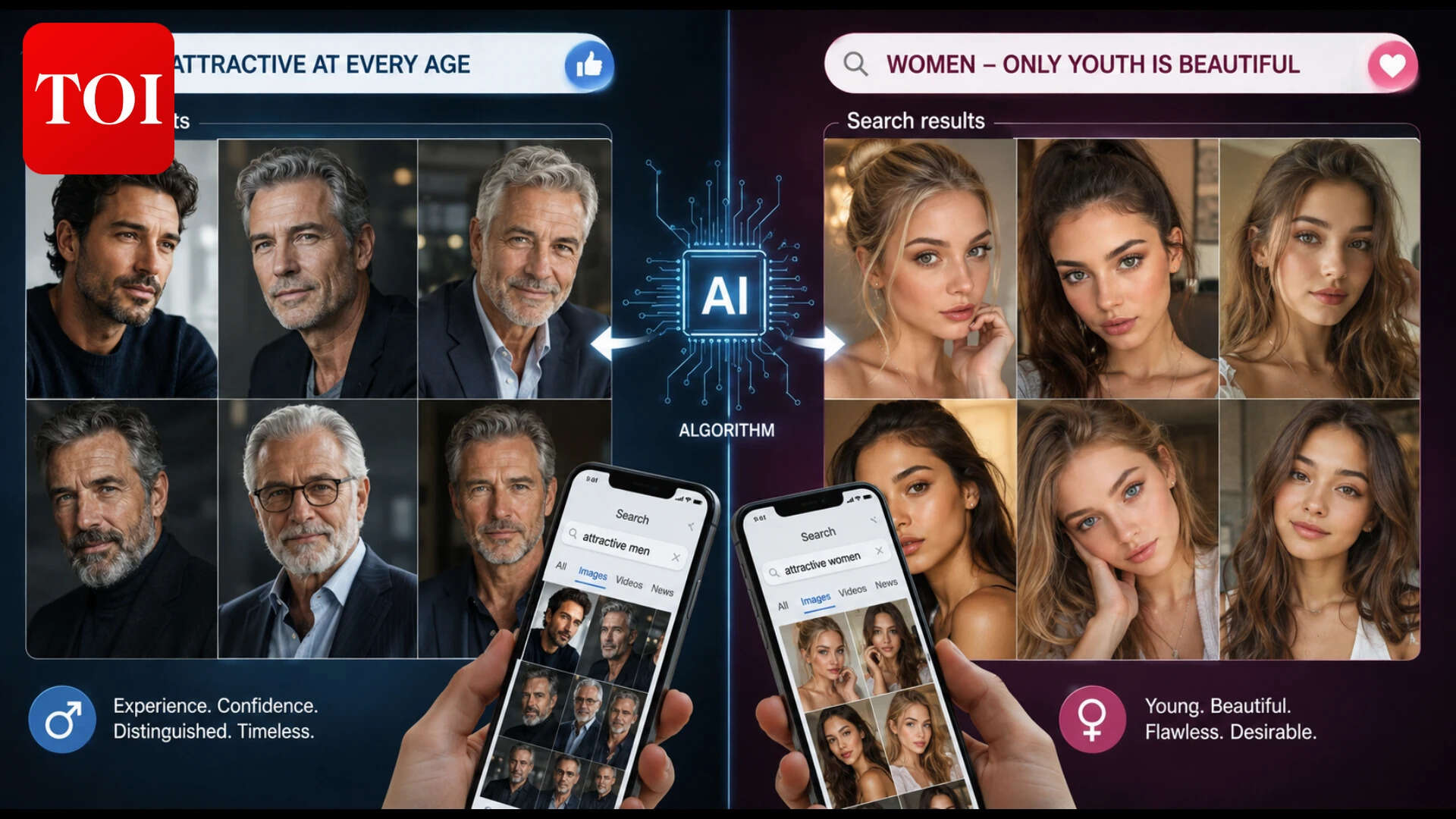 The consequences of defying gendered ageism extend far beyond economic and professional reclamation; they exert a direct, measurable toll on women's physical health and longevity. Especially since society rewards men as they get old, but punish women for not fitting men's idea of beauty. (AI generated) ChatGPT Image Jun 1, 2026, 03_11_08 PM