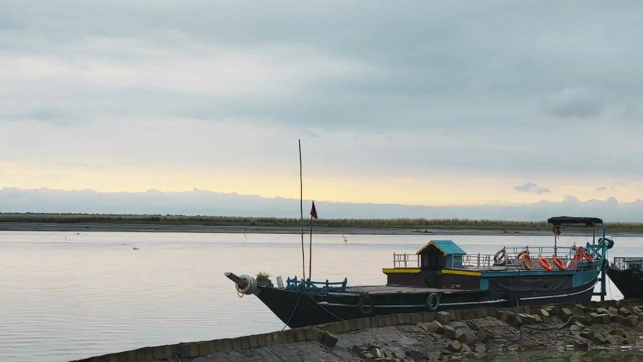 Kamalabari Ghat for ferries in Majuli