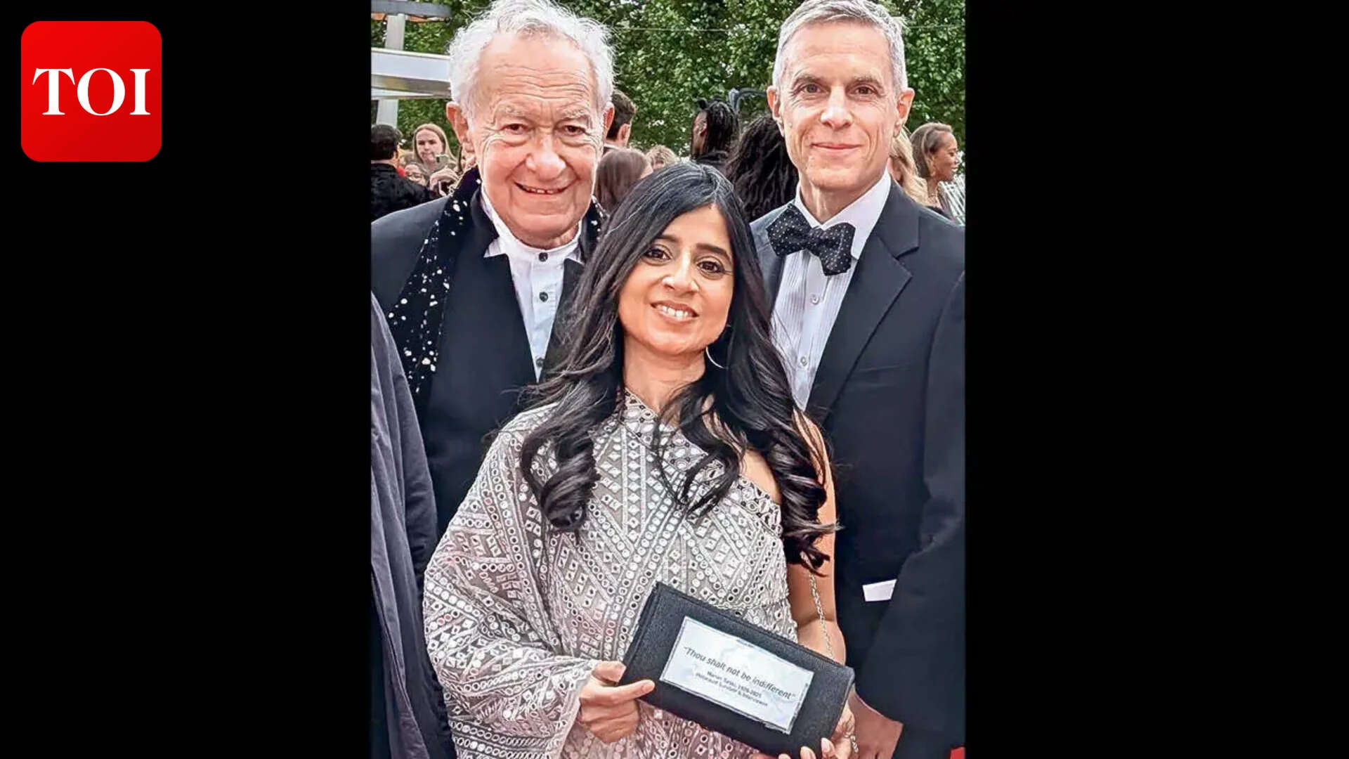 Producer Jyoti Mehta with Simon Schama and director Hugo Macgregor