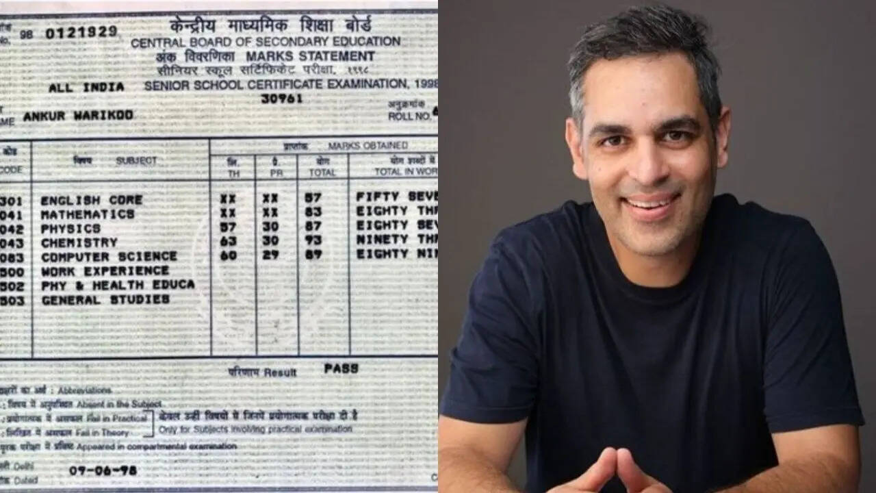 'I scored 57 in English, but top companies invite me': Ankur Warikoo's CBSE Class 12th marksheet resurfaces