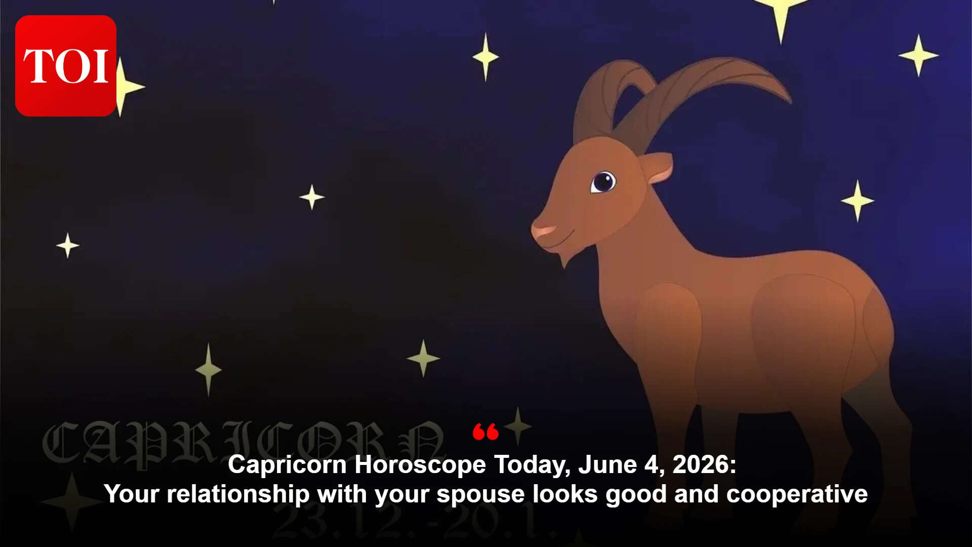 Capricorn Horoscope Today: Steady effort strengthens love and work; money, health feel secure
