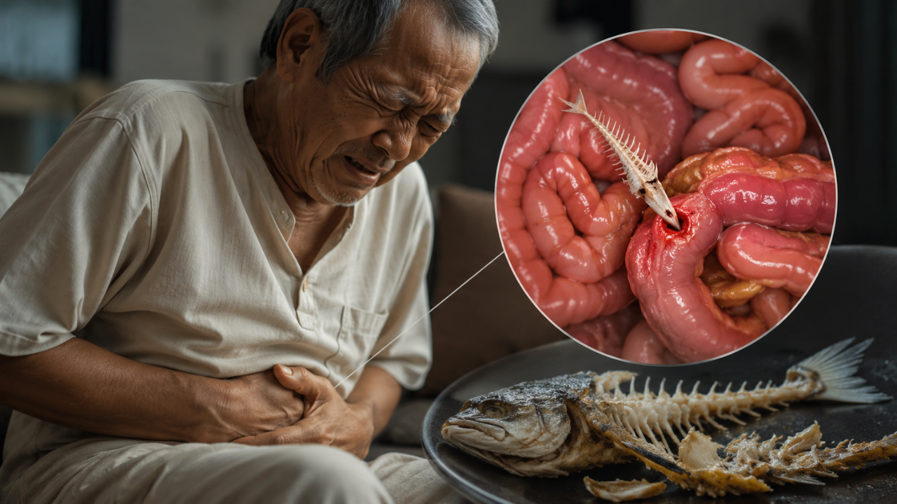 70-year-old diagnosed with bowel perforation after swallowing a fish bone: Why this is one of the most overlooked household health hazards