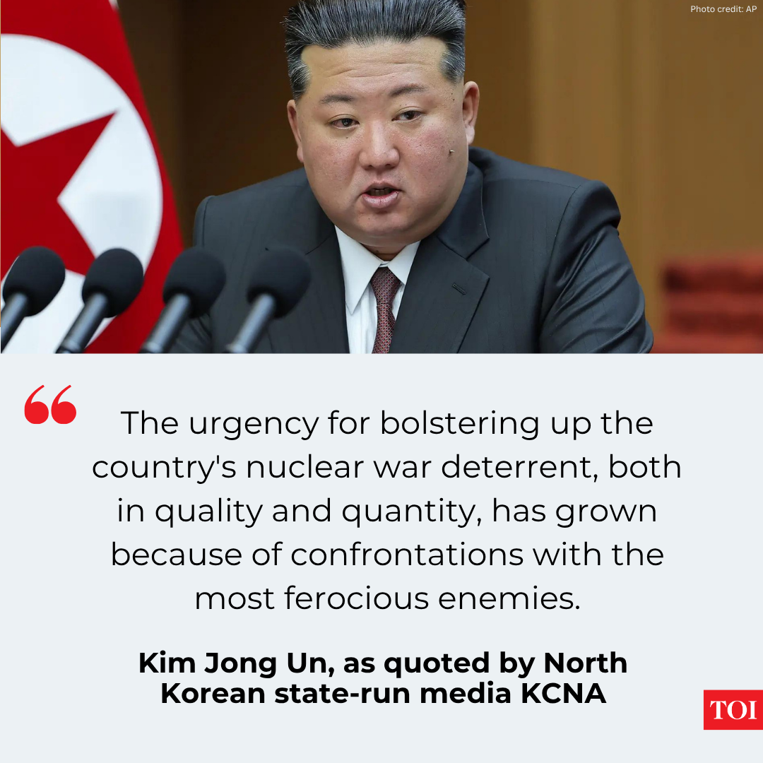 کم جونگ ان، جیسا کہ KCNA نے نقل کیا ہے۔