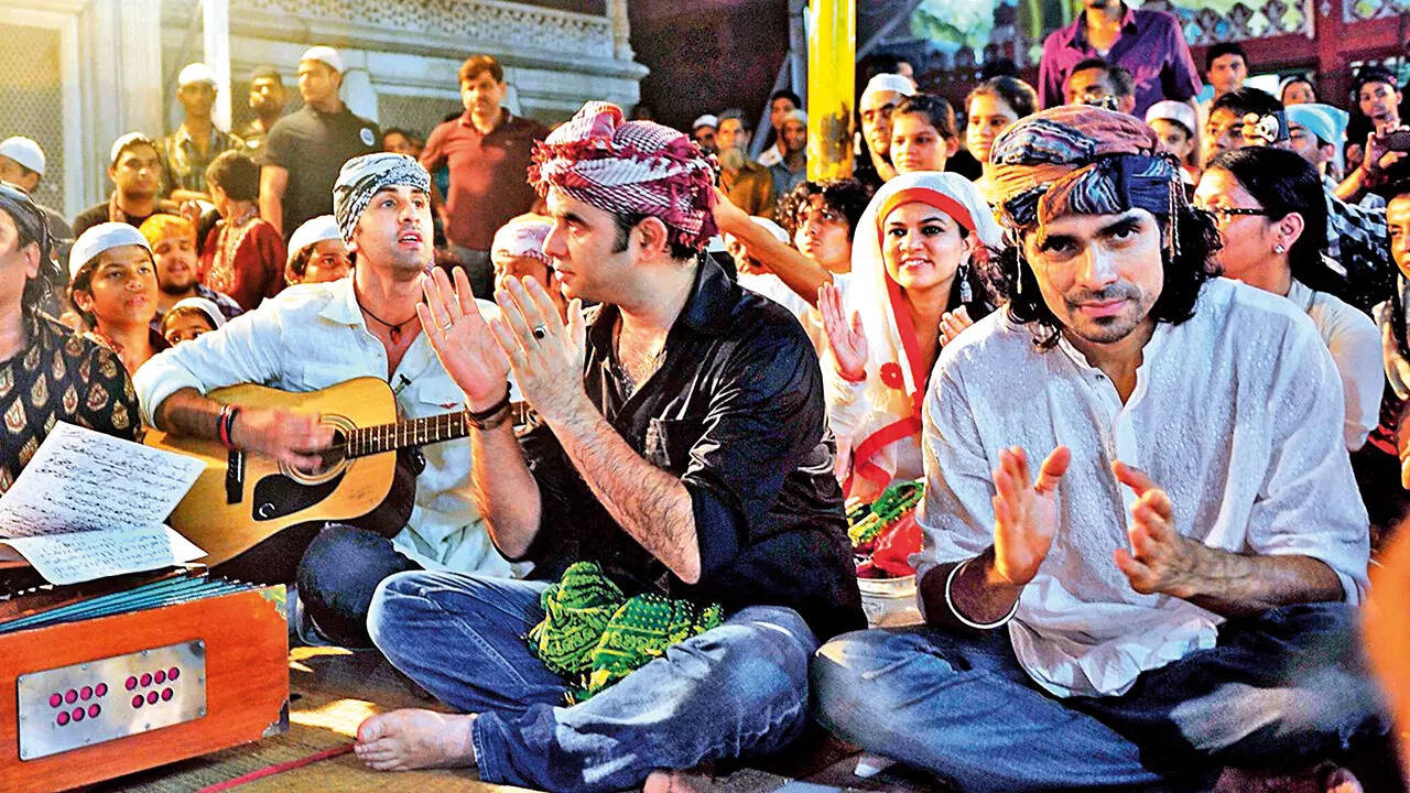 Imtiaz, Mohit Chahuan and Ranbir Kapoor during the shoot of Rockstar