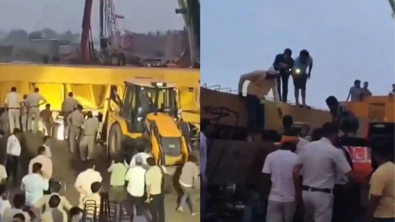 3 dead, 1 injured as crane overturns at Jewar Airport flyover construction site