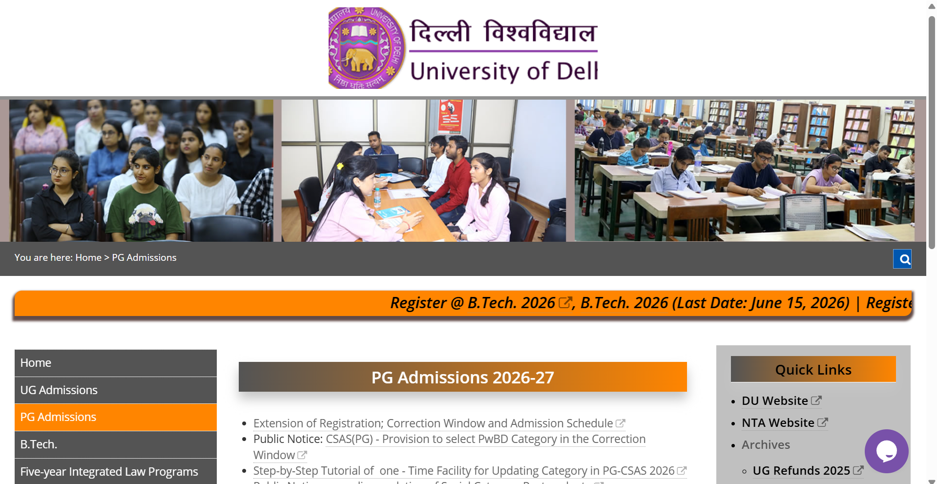 Delhi University extends registration deadline for CSAS PG admissions 2026: Check new date here