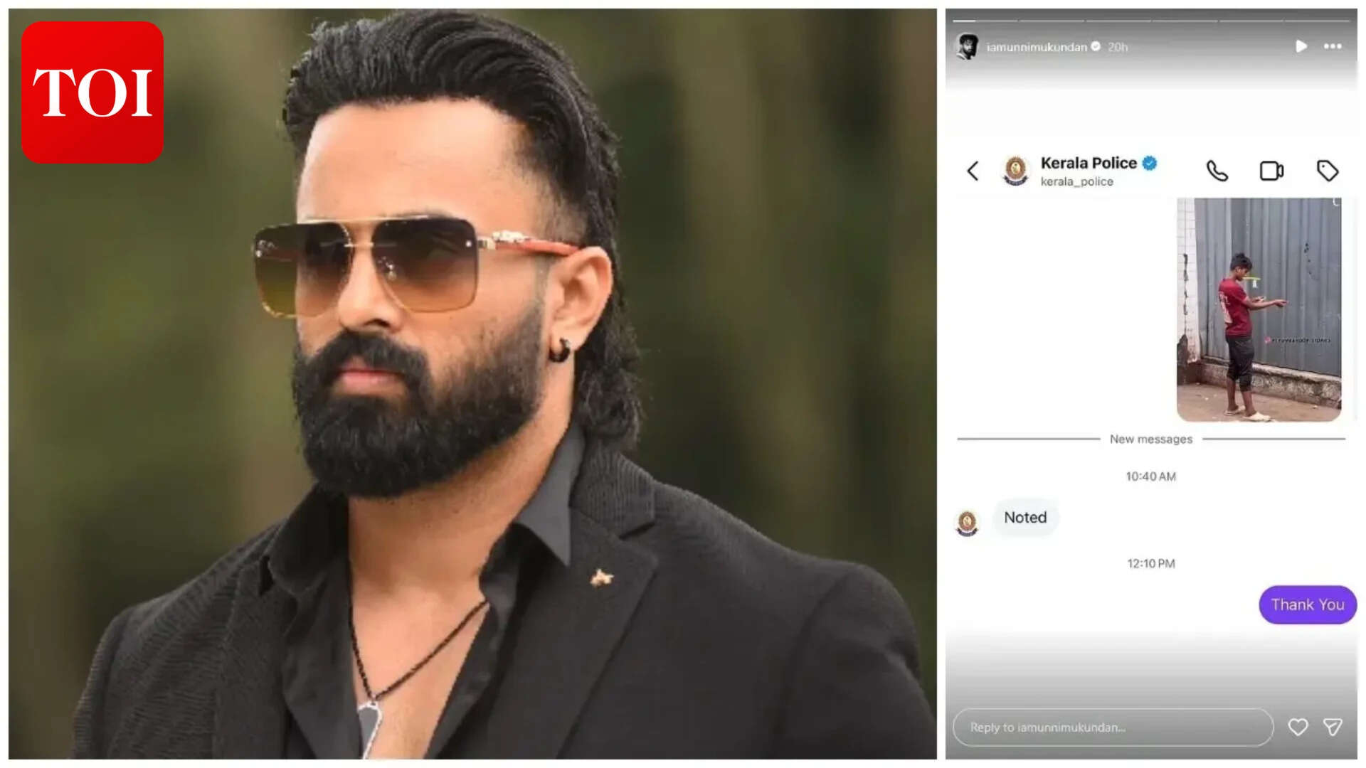 Unni Mukundan alerts Kerala Police about public drug use video