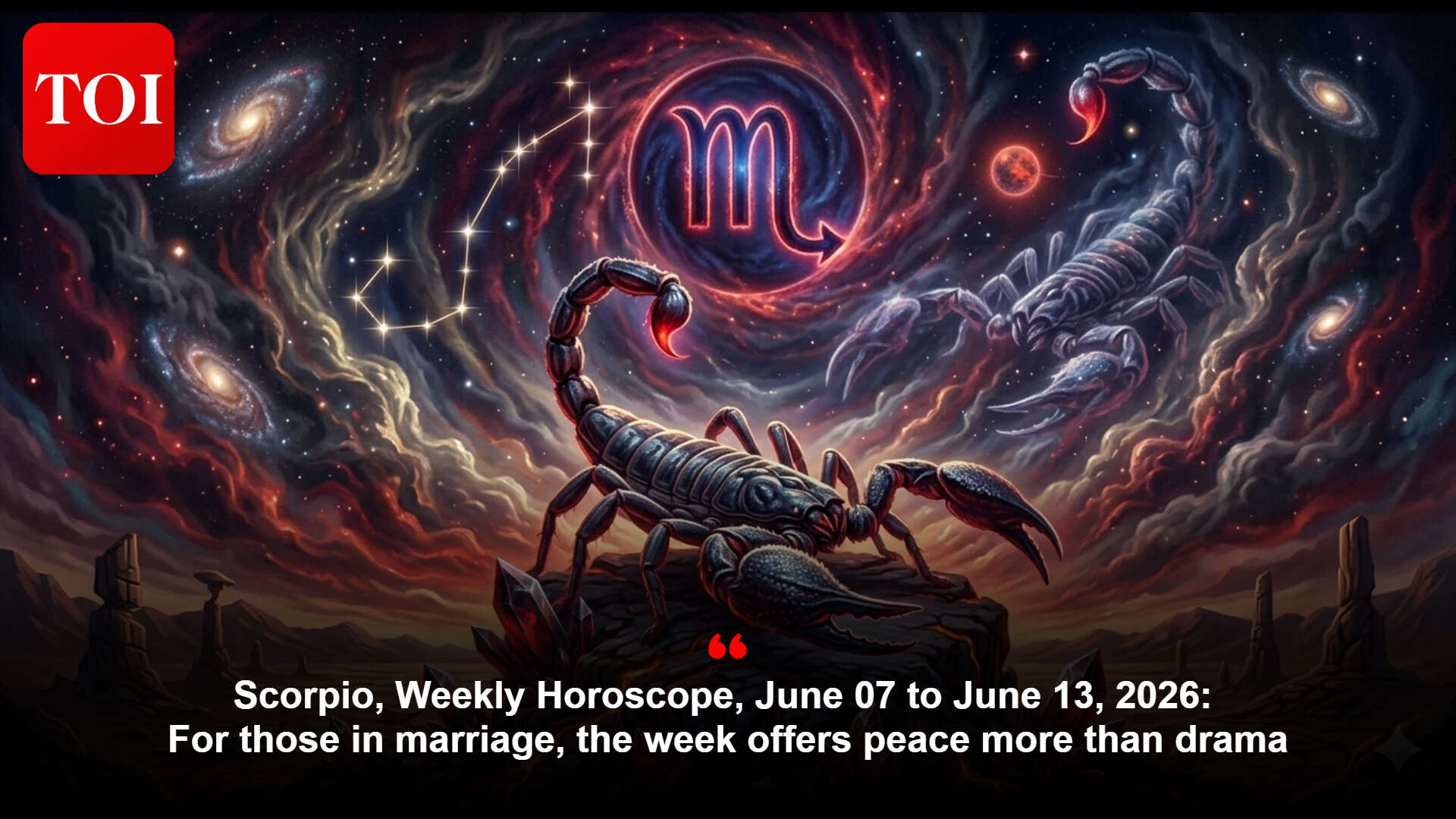 Scorpio Weekly Horoscope: Home and love stay harmonious; money and health need care