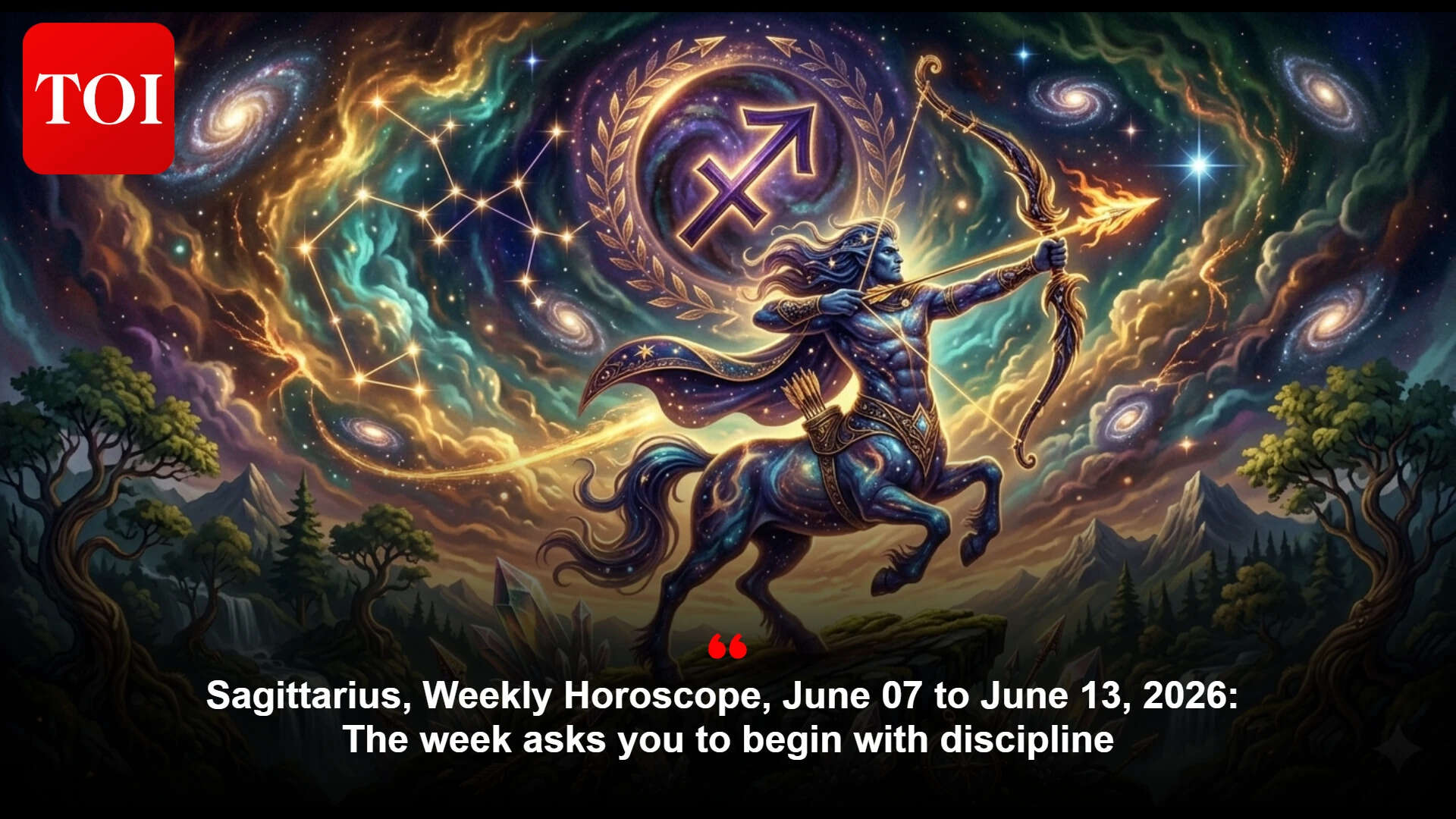 Sagittarius Weekly Horoscope: Start calm under pressure; love, money and health lift midweek