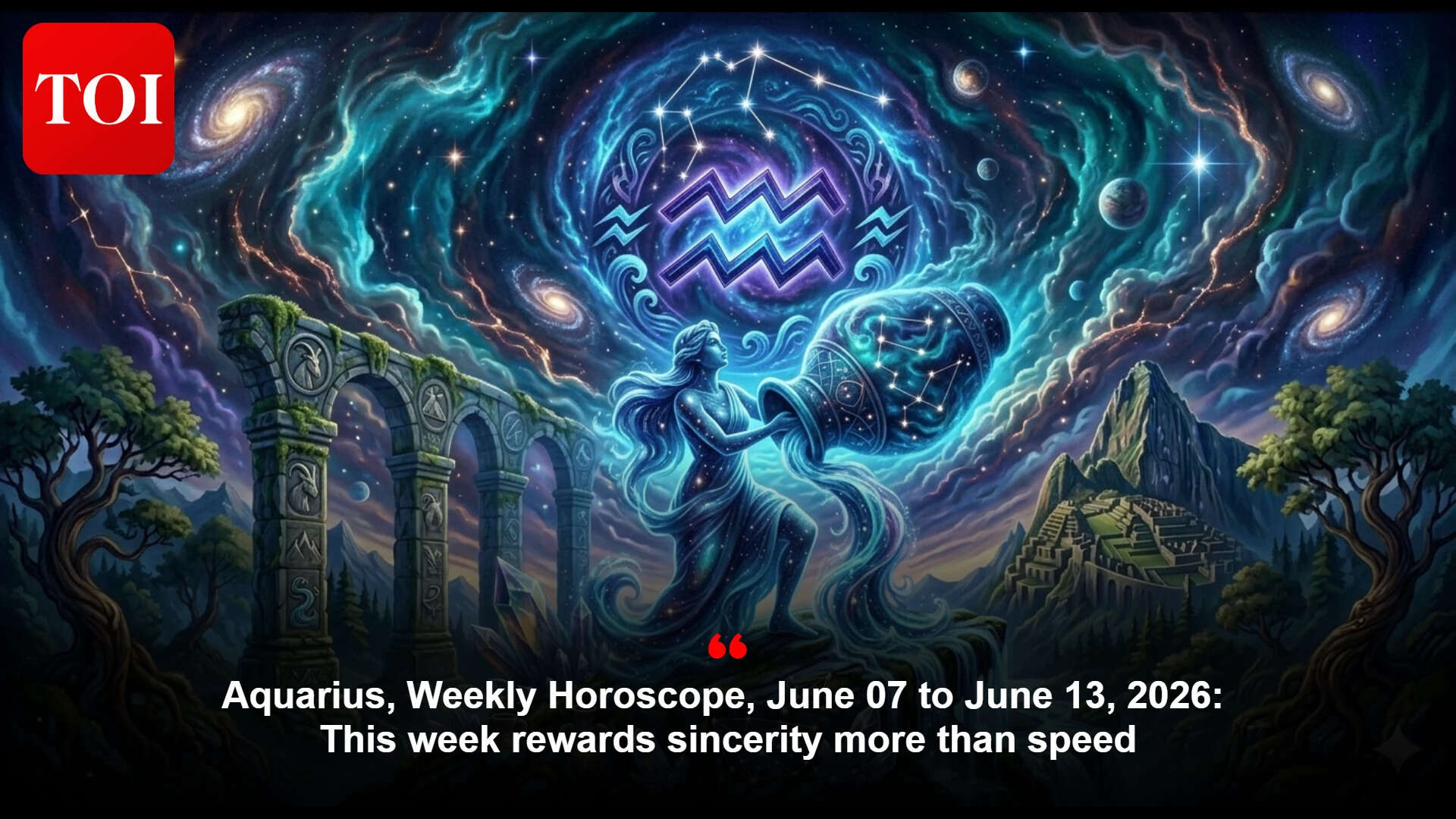 Aquarius Weekly Horoscope: Sincerity beats speed in love and work; build steadily in money, health