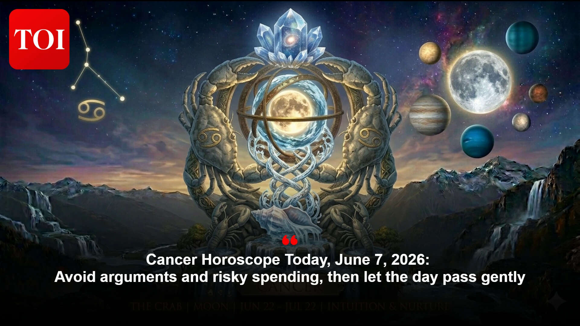 Daily Cancer Forecast: Chart warns against arguments and impulsive spends; guidance on travel, work, health