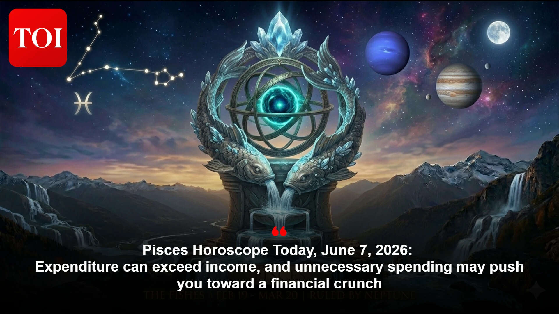 Daily Pisces Forecast: Expenditure can exceed income; cut non-essential spending