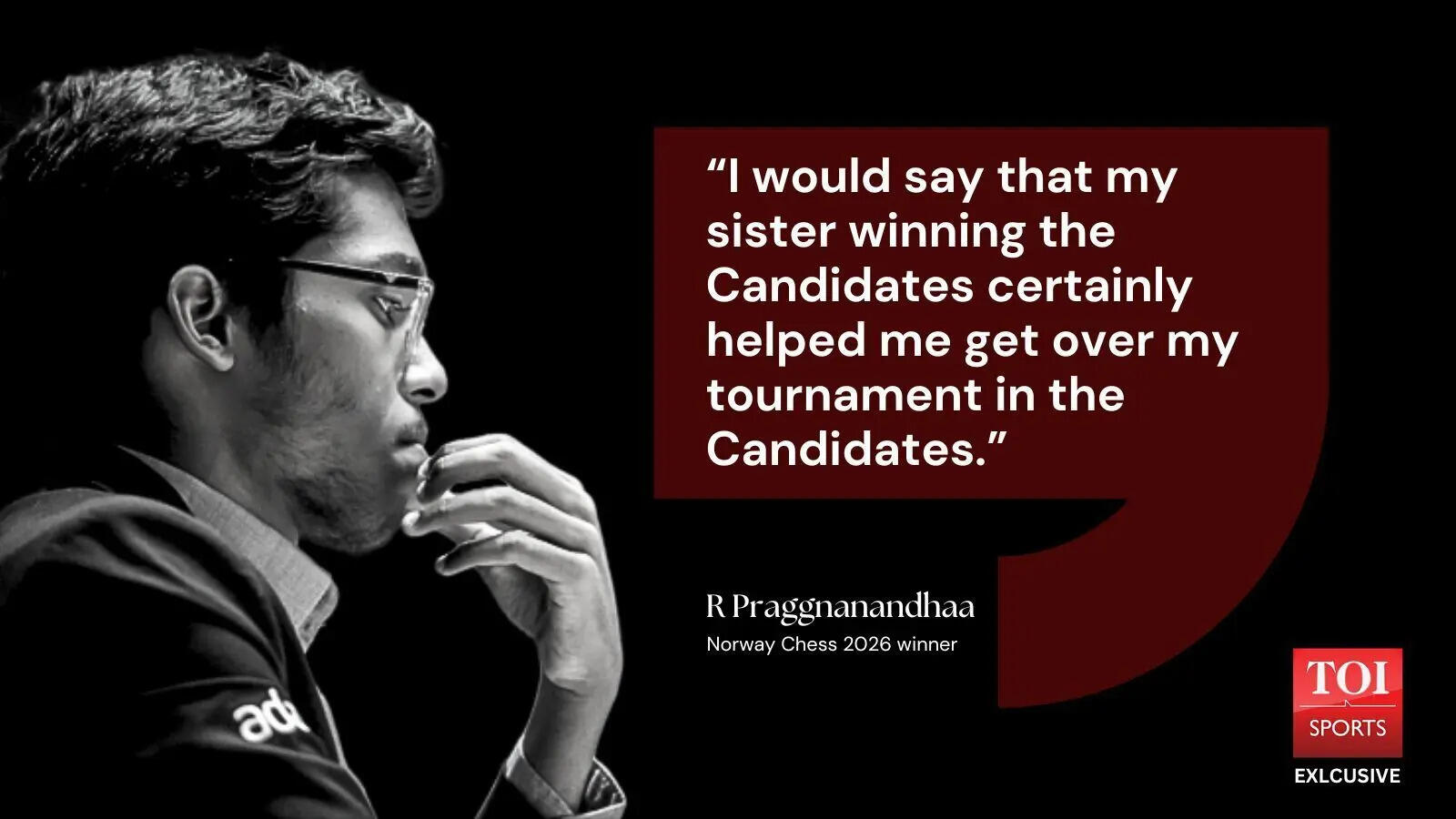R Praggnanandhaa after winning Norway Chess 2026