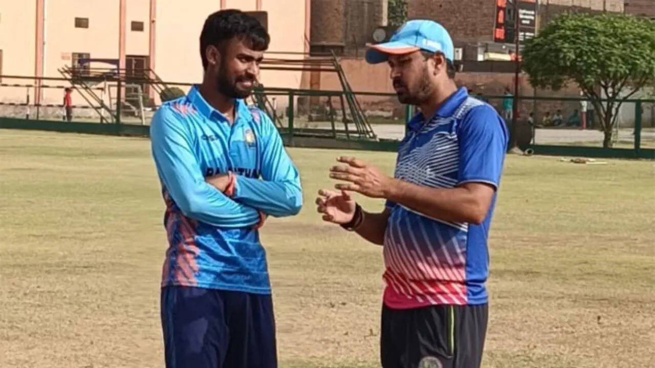 Manav Suthar with coach Dheeraj Sharma (Special Arrangements) Manav Suthar with coach Dheeraj Sharma (Special Arrangements) (1)