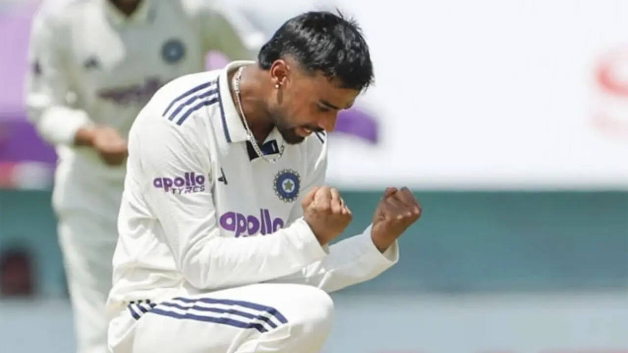 Manav Suthar (Photo by BCCI) Manav Suthar (Photo by BCCI)