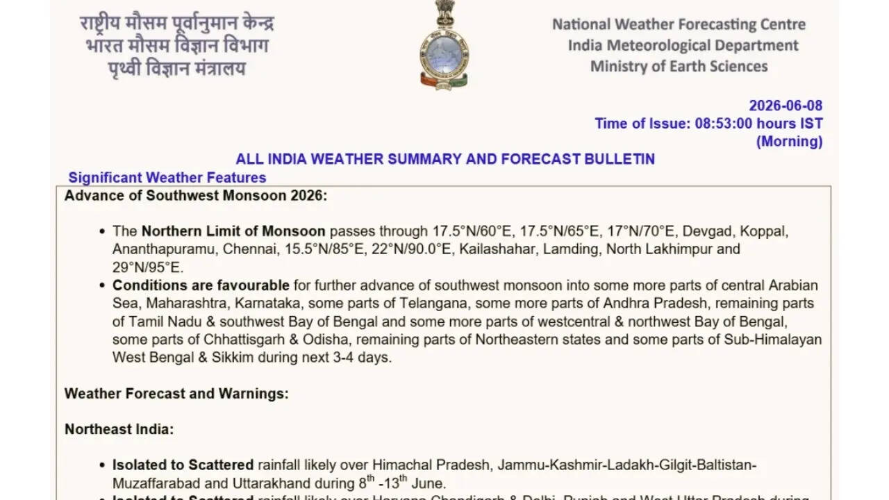 IMD weather update