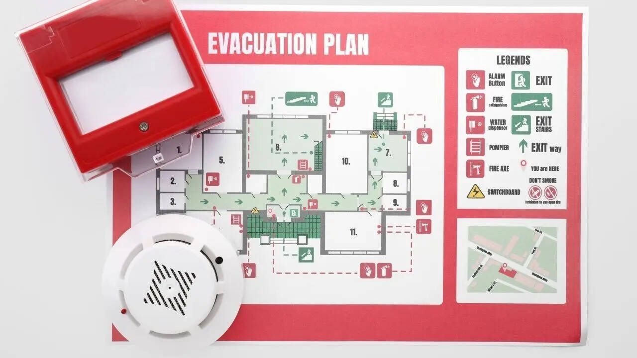 Canva Evacuation plan for any building