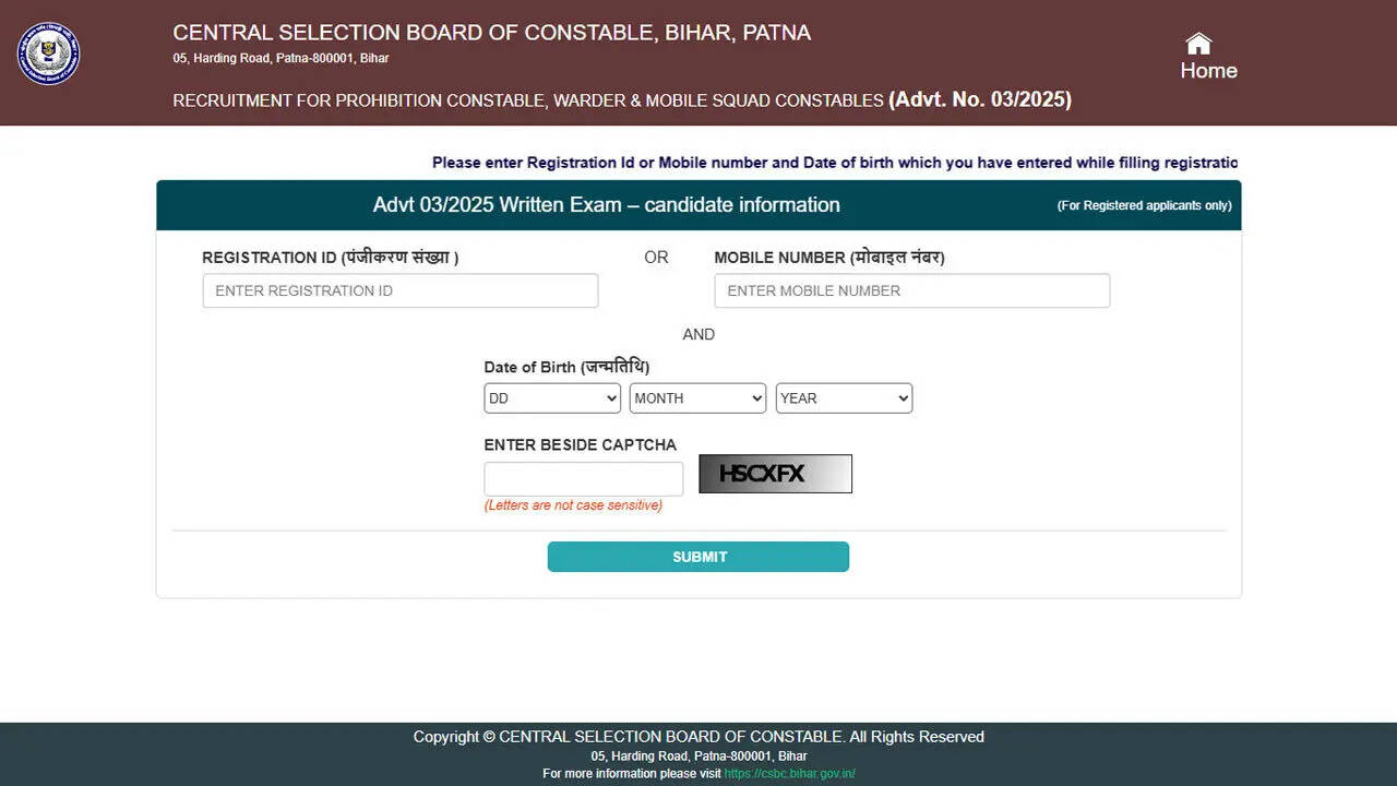 CSBC Bihar Constable admit card 2026 released at csbc.bihar.gov.in; direct link active for 4,236 vacancies