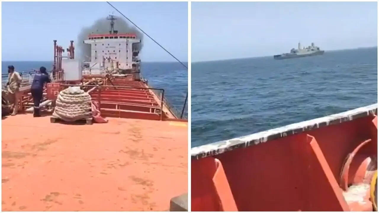 US sanctioned vessel catches fire, 24 Indian crew members evacuated