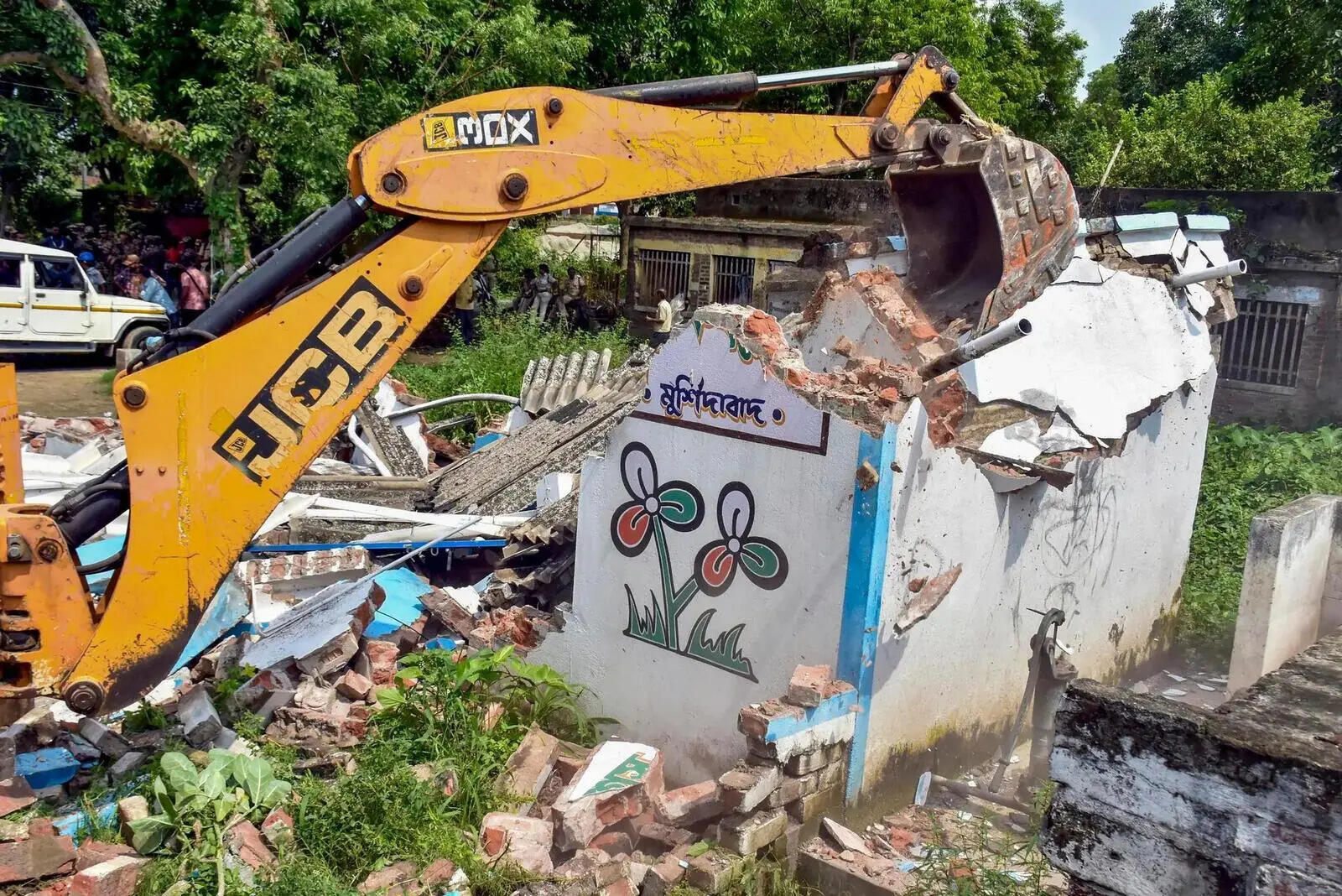 Demolition drive in West Bengal's Murshidabad district