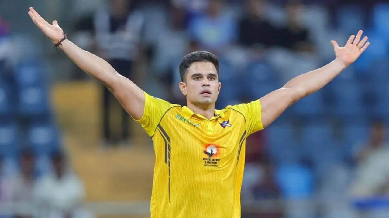 Watch: Arjun Tendulkar shines with bat and ball, gets big dressing-room applause