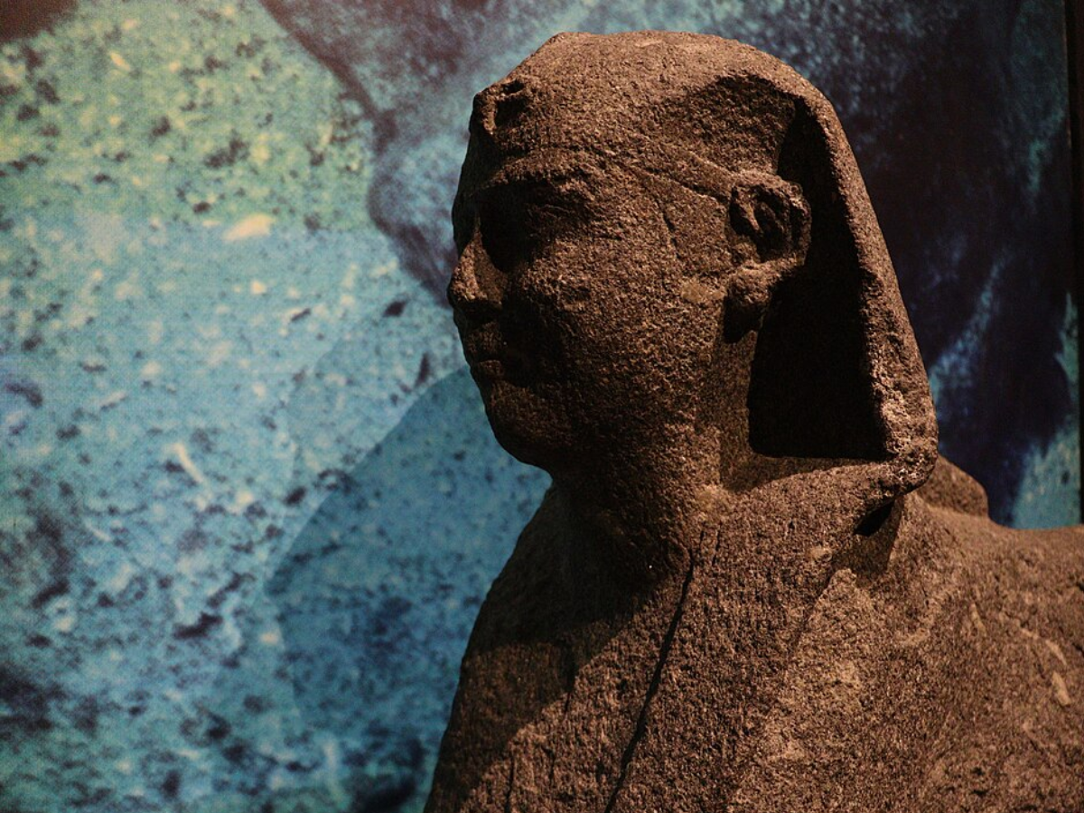 Submerged statue
