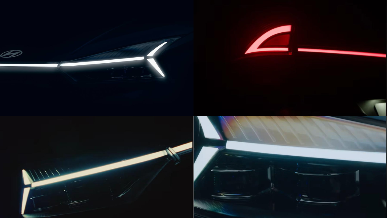 At the front, the new i20 features a full-width LED light bar linking Y-shaped daytime running lamps positioned at either end.