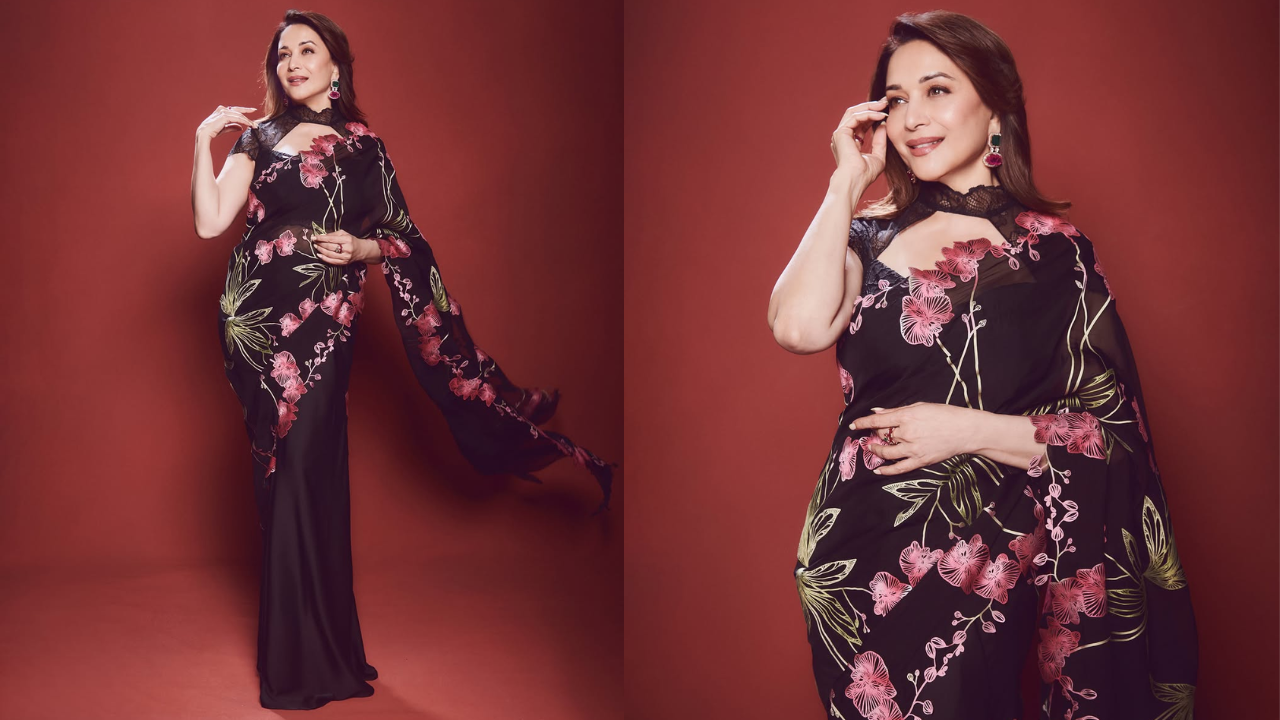 Madhuri Dixit’s Black Lace Blouse Is Chic