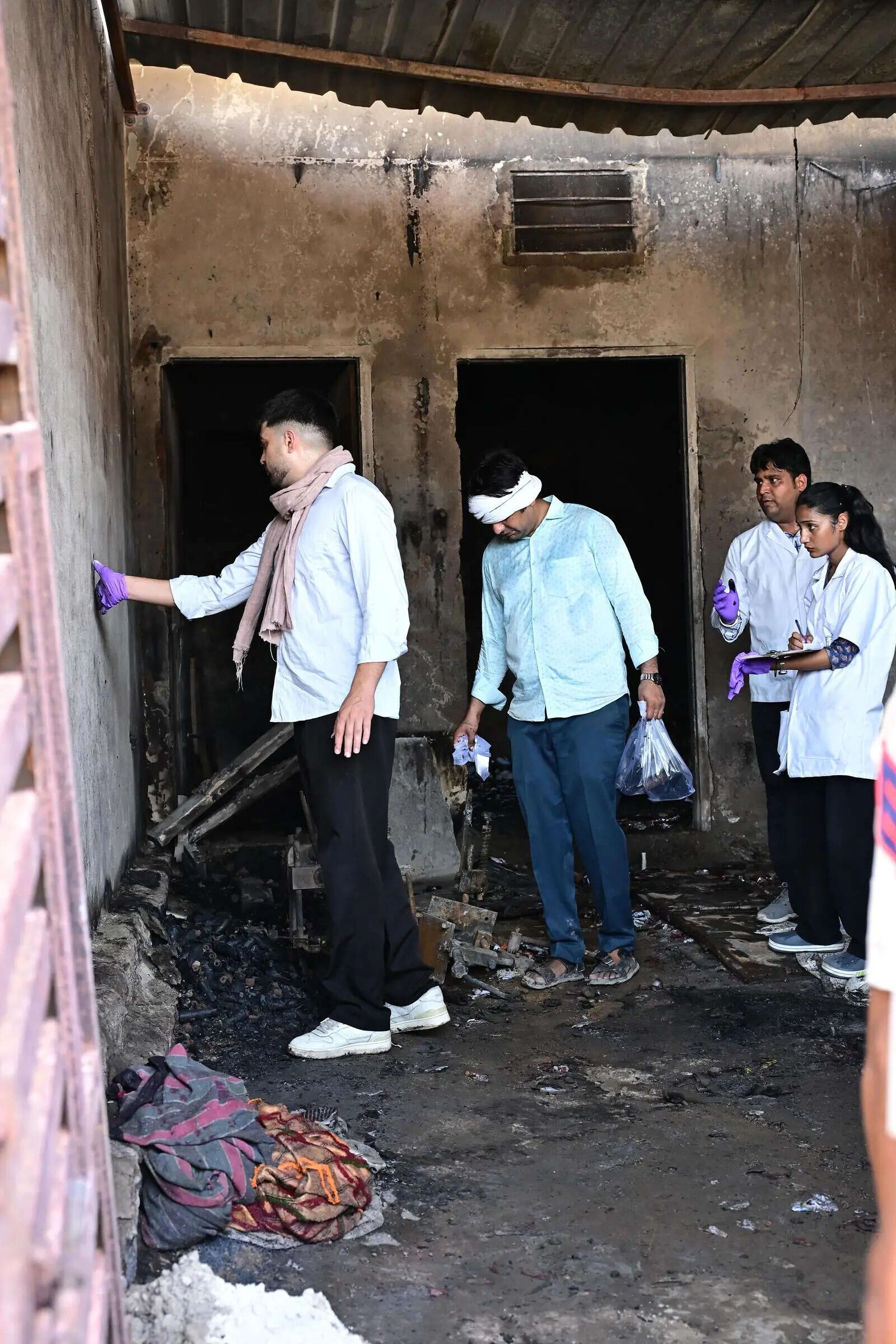 A massive fire ripped through a fireworks warehouse operating in a densely populated residential area of Khoh Nagoriyan (Bhagirath) (9).jpg