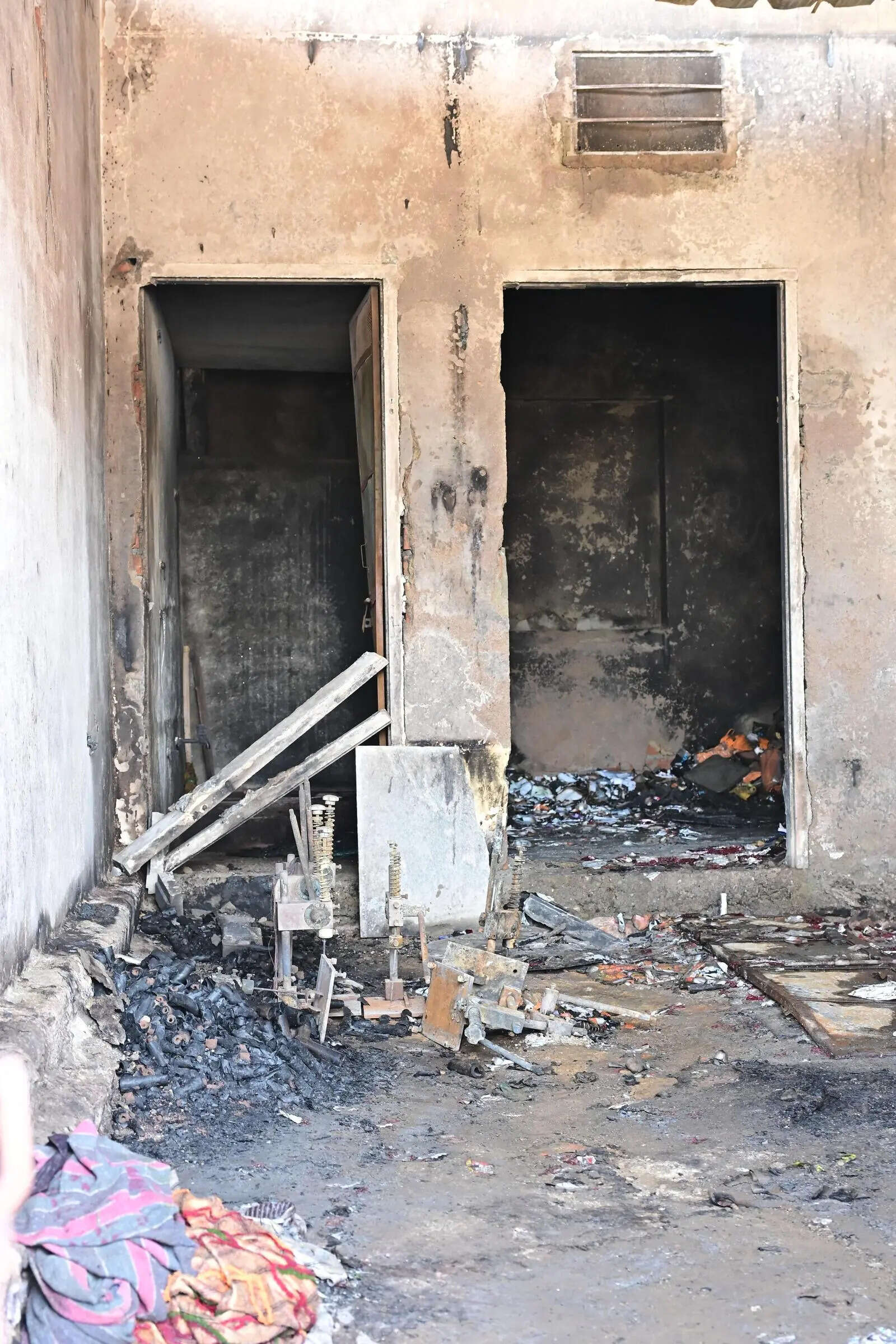 A massive fire ripped through a fireworks warehouse operating in a densely populated residential area of Khoh Nagoriyan (Bhagirath) (4).jpg