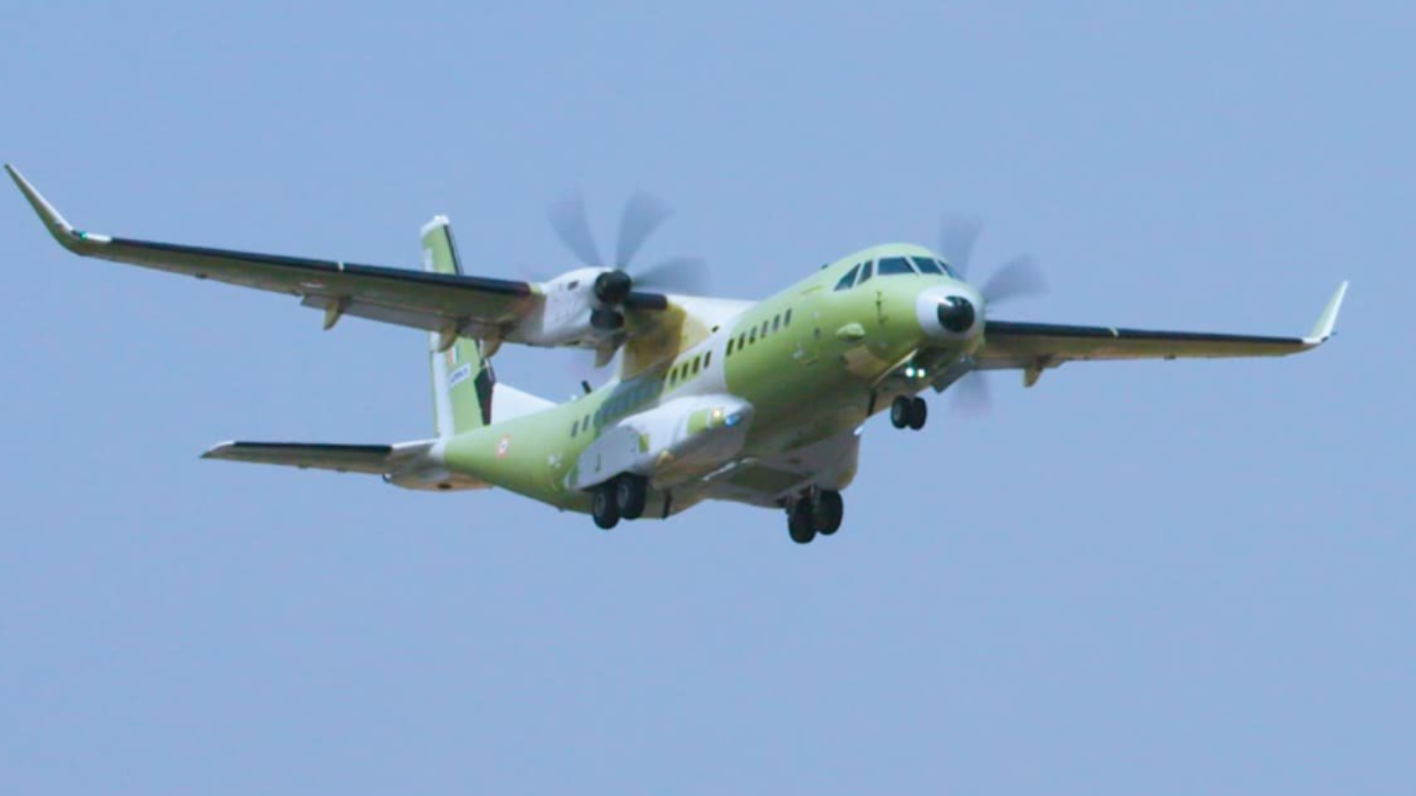 'Made in India' Airbus C295 takes to the skies for